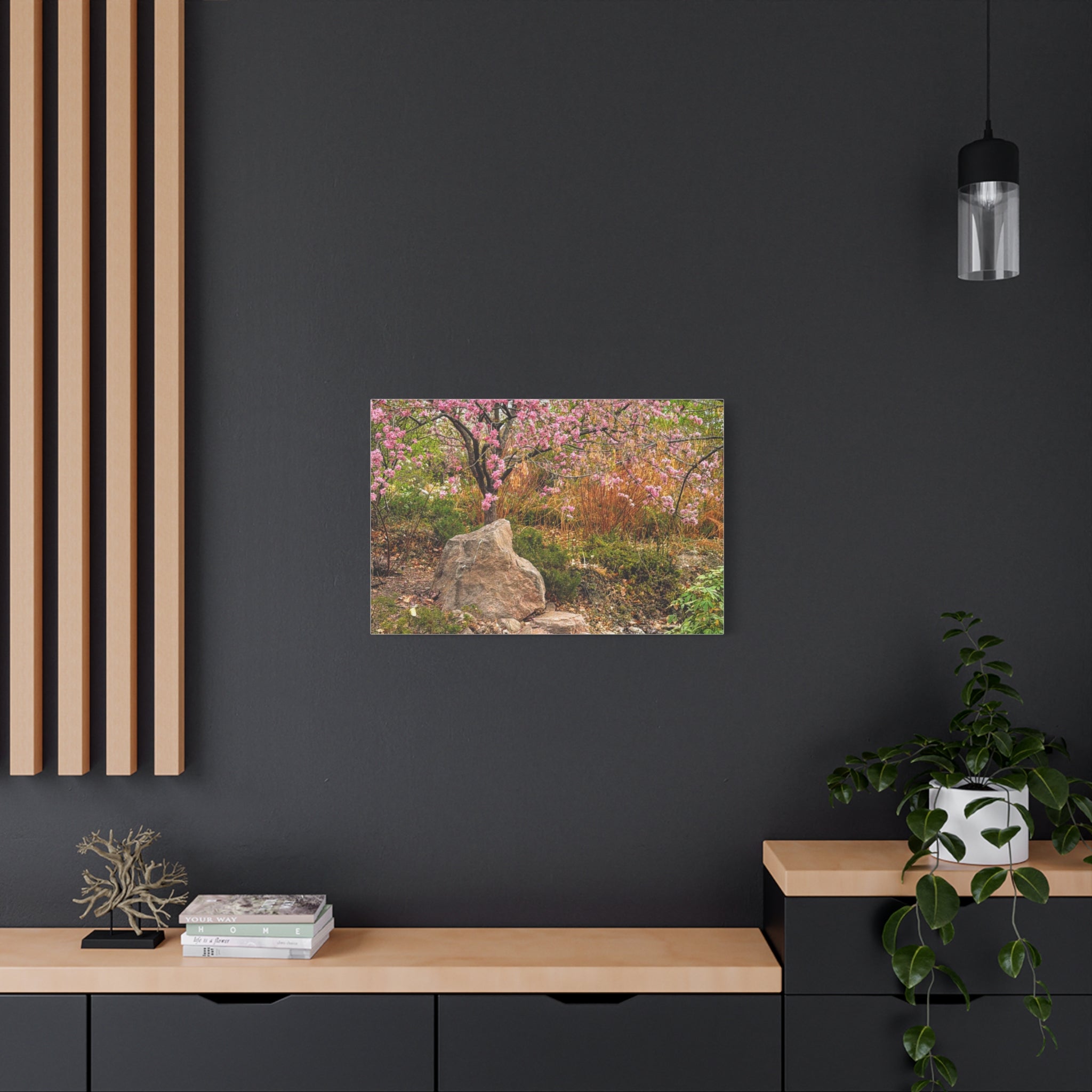 Canvas Wall Art, Pink Blossom Landscape Decor, Nature Photograph, Floral Print, Spring Home Decor, Gift for Nature Lovers