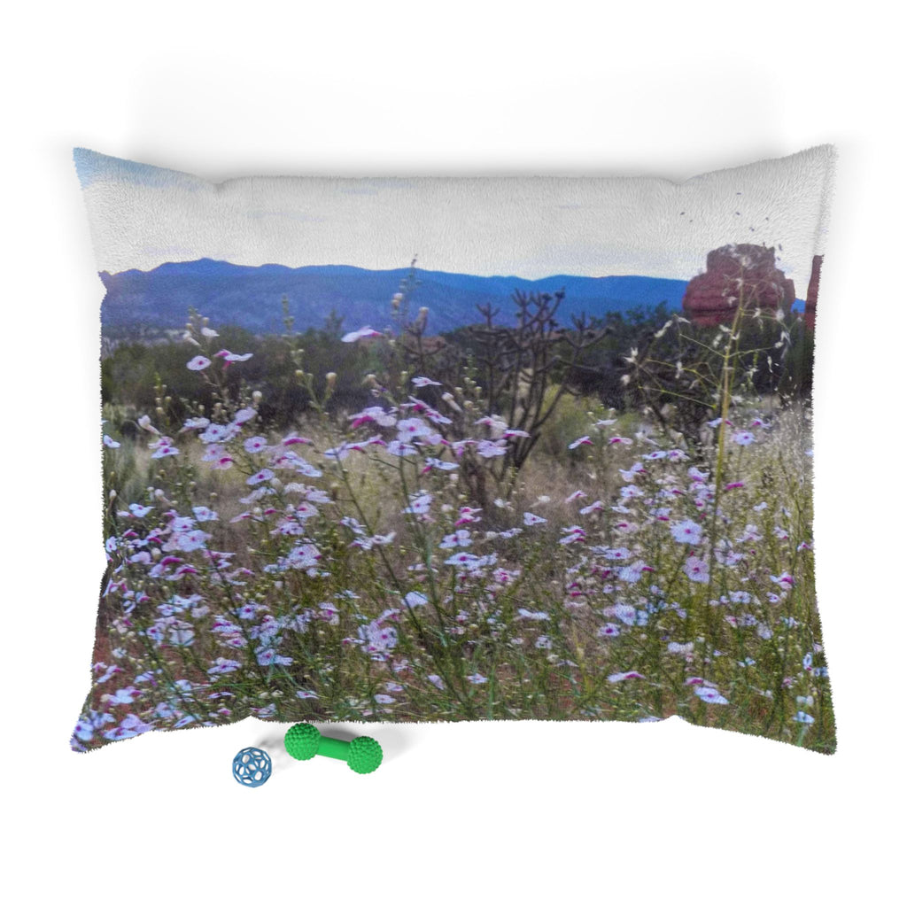 Floral Pet Bed - Cozy Dog Bed, Cat Bed, Soft Pillow for Pets, Flower Design Pet Accessories, Gift for Pet Lovers