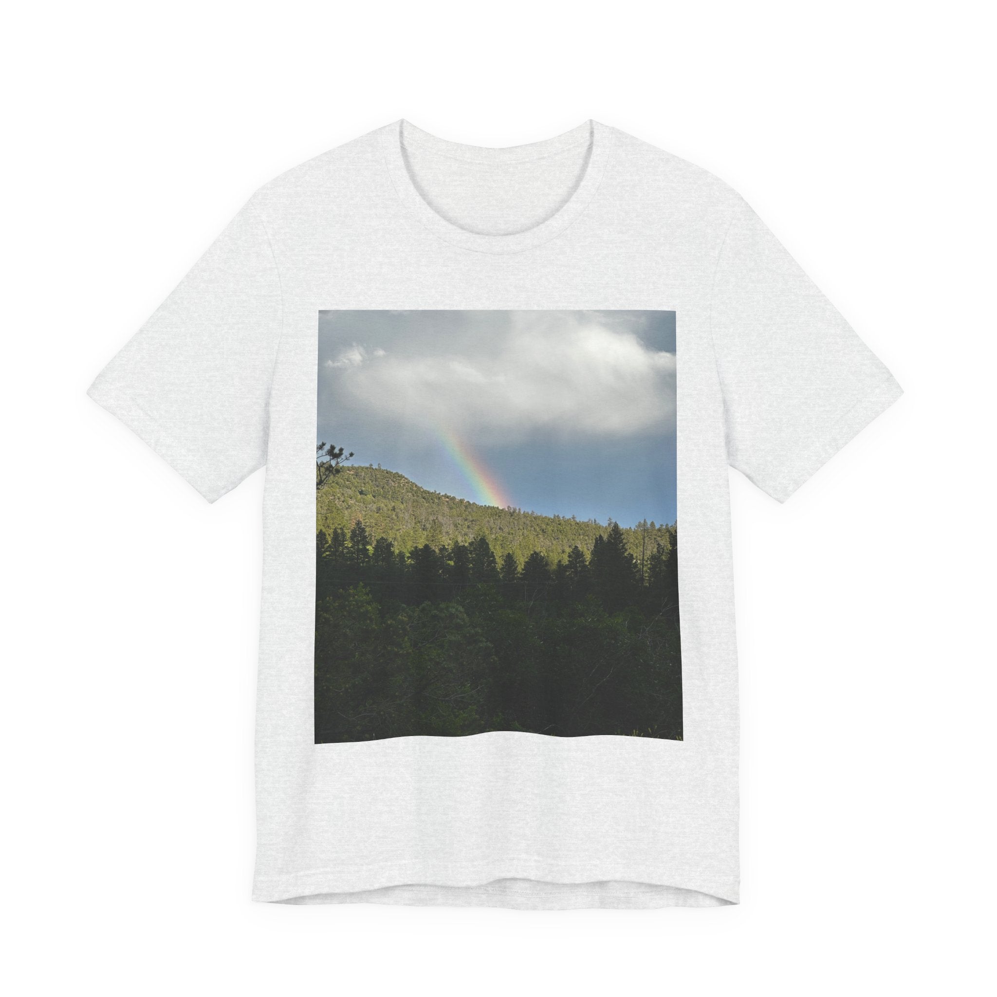 Rainbow Mountain Unisex Tee | Nature Lover Gift, Outdoor Adventure Wear, Cozy Casual Style, Cool Nature Shirt, Summer Tee