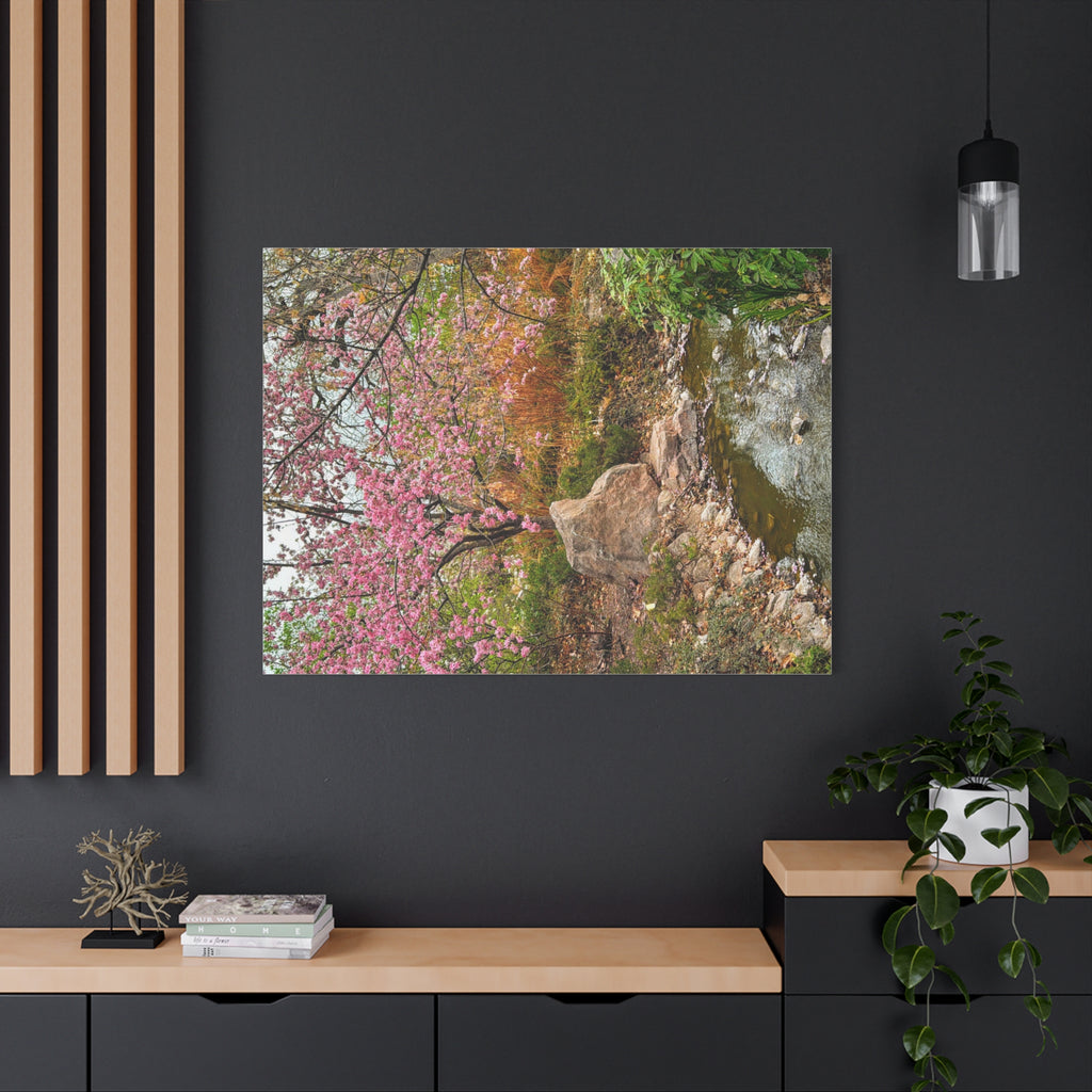 Blossoming Serenity Canvas Print, Floral Wall Art, Nature Decor, Home Aesthetic, Gift Idea for Garden Lovers, Spring Decor