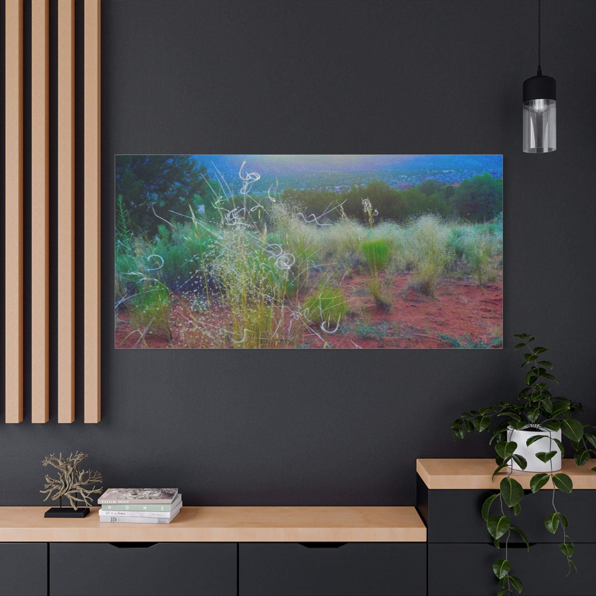 Stretched Canvas Art Print, Nature Wall Decor, Boho Home Decor, Rustic Landscape Art, Gift for Nature Lovers