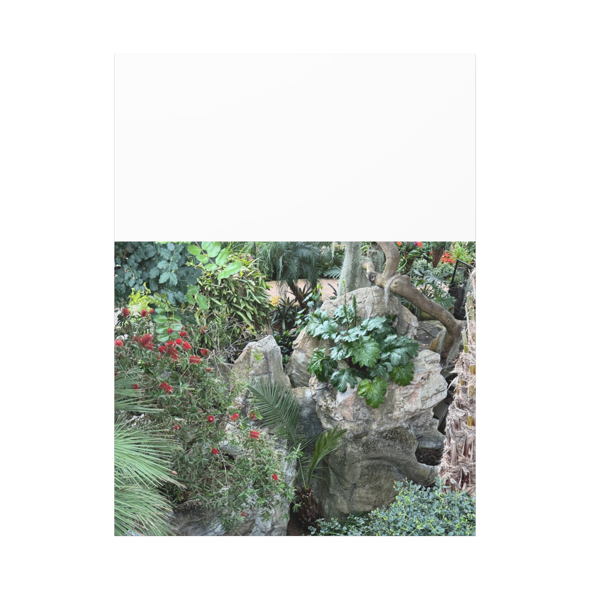 Garden Landscape Canvas Wall Art, Nature Decor, Home Decoration, Gift for Nature Lovers, Eco-Friendly Art, Botanical Wall Decor