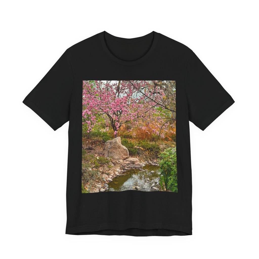 Serene Nature Print Tee, Botanical Shirt, Spring Fashion, Casual Outfit, Eco-Friendly Gift, Outdoor Lover's Wear