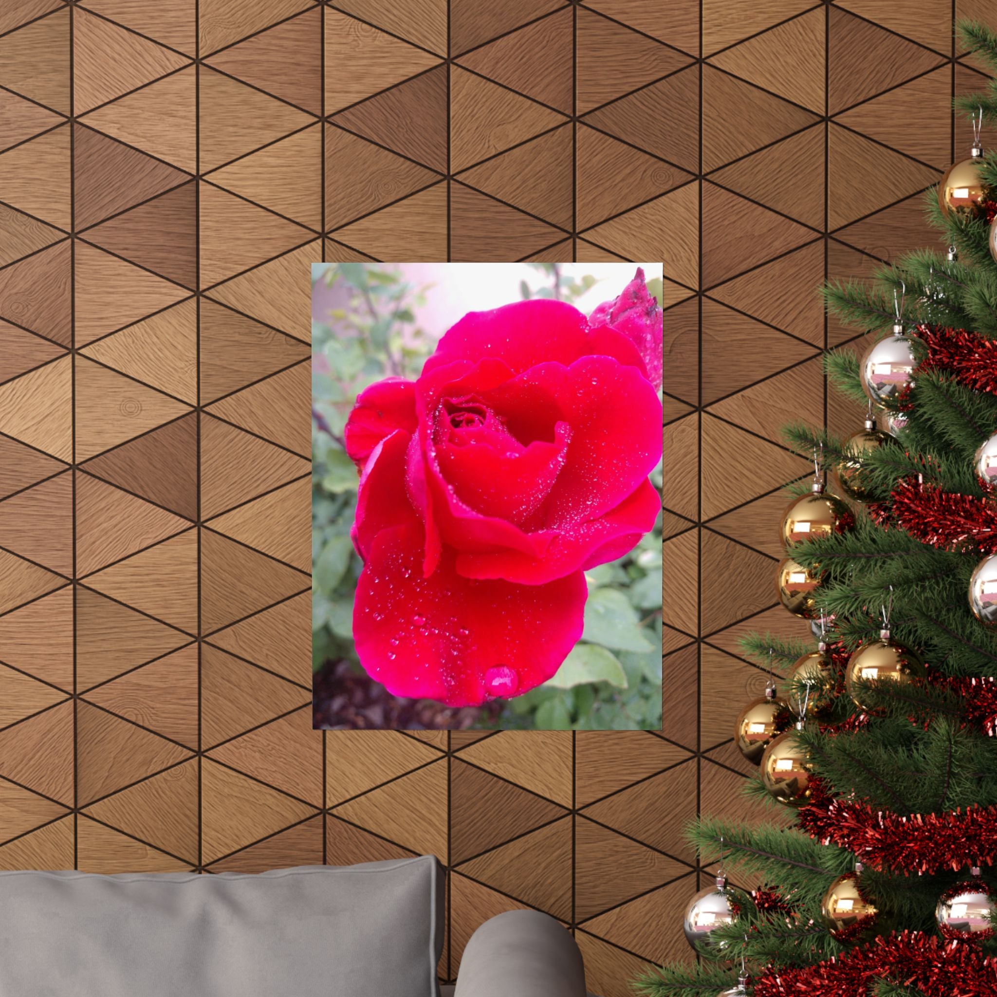 Vibrant Floral Matte Poster, Home Decor, Wall Art, Gift for Her, Red Rose Print, Botanical Wall Art, Romantic Decoration