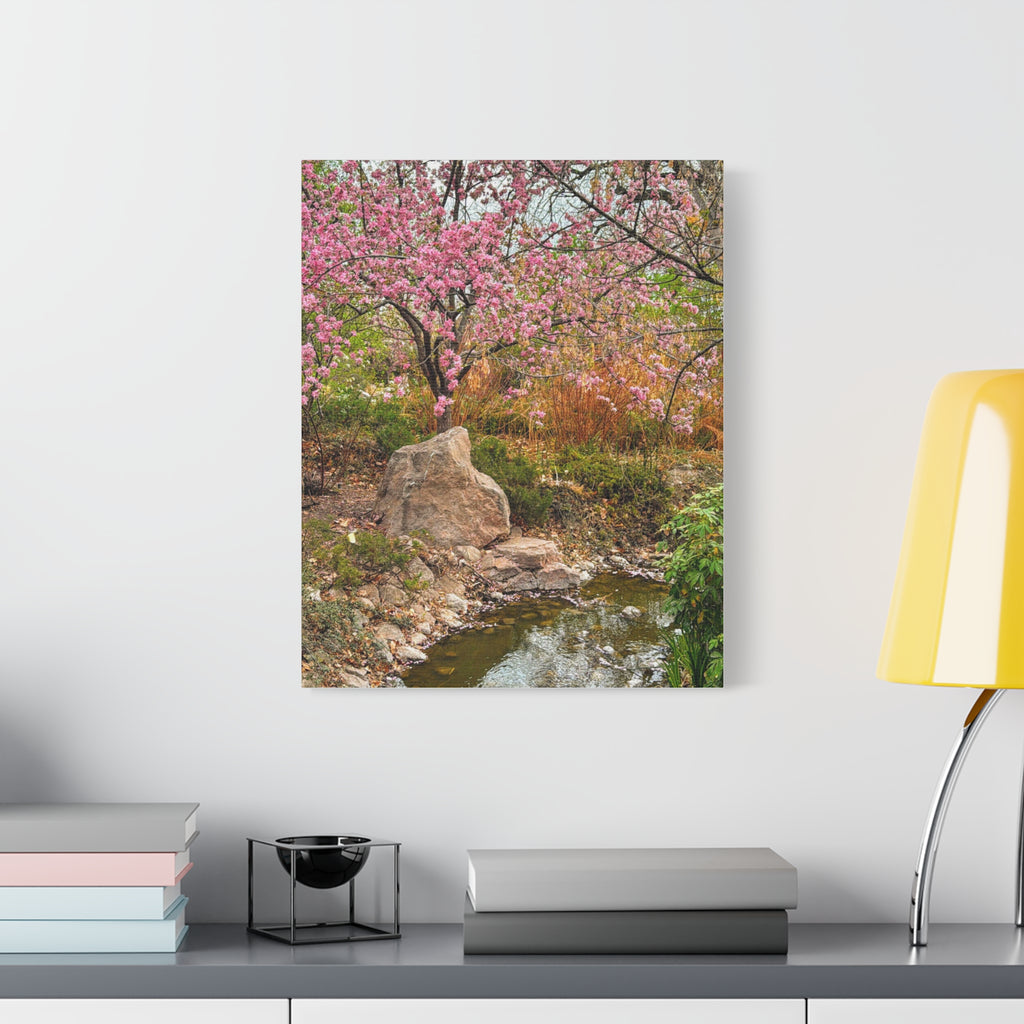 Canvas Wall Art, Pink Blossom Landscape Decor, Nature Photograph, Floral Print, Spring Home Decor, Gift for Nature Lovers
