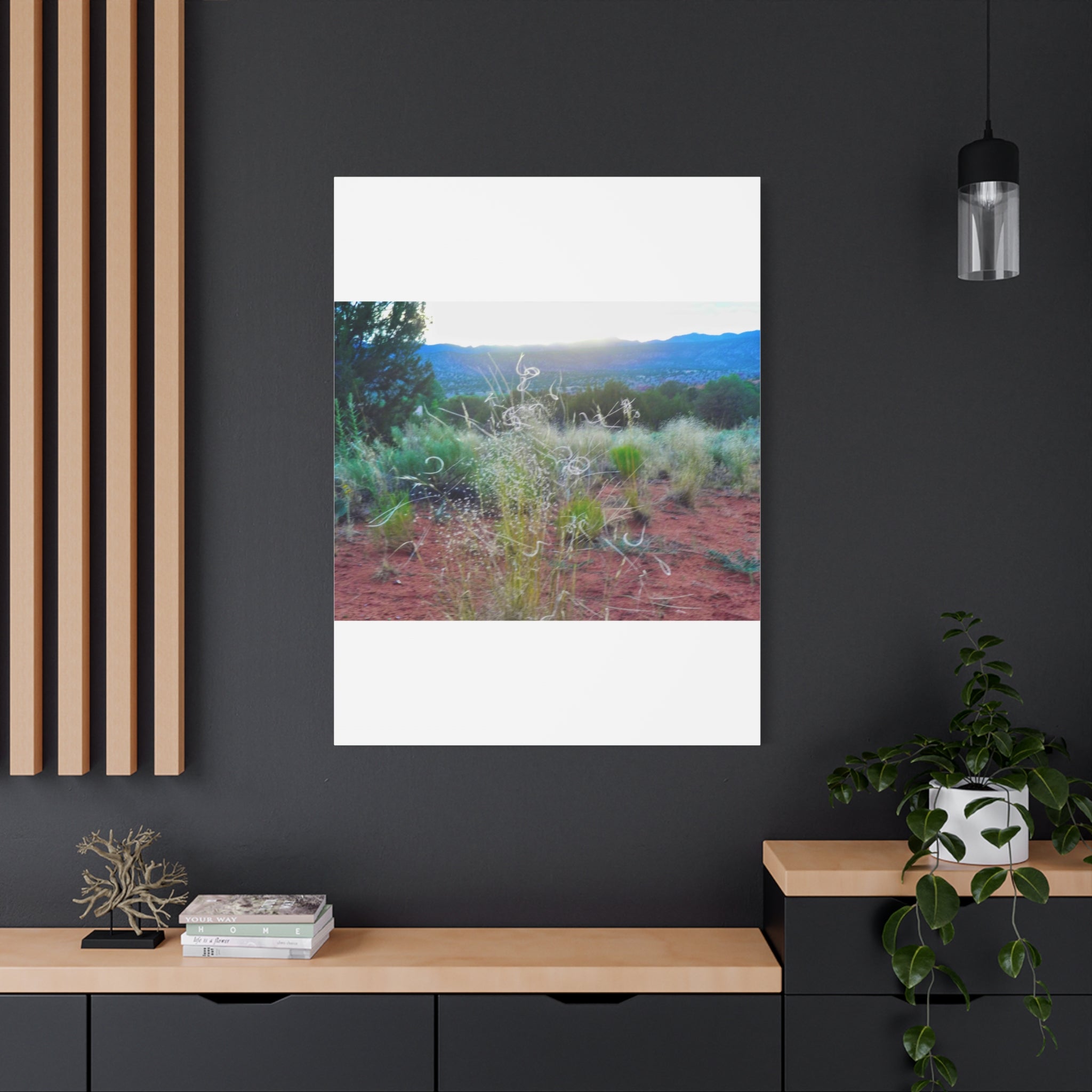 Serene Desert Landscape Canvas Print, Nature Wall Art, Home Decor, Gift for Nature Lovers, Rustic Art for Living Room, Boho Decor