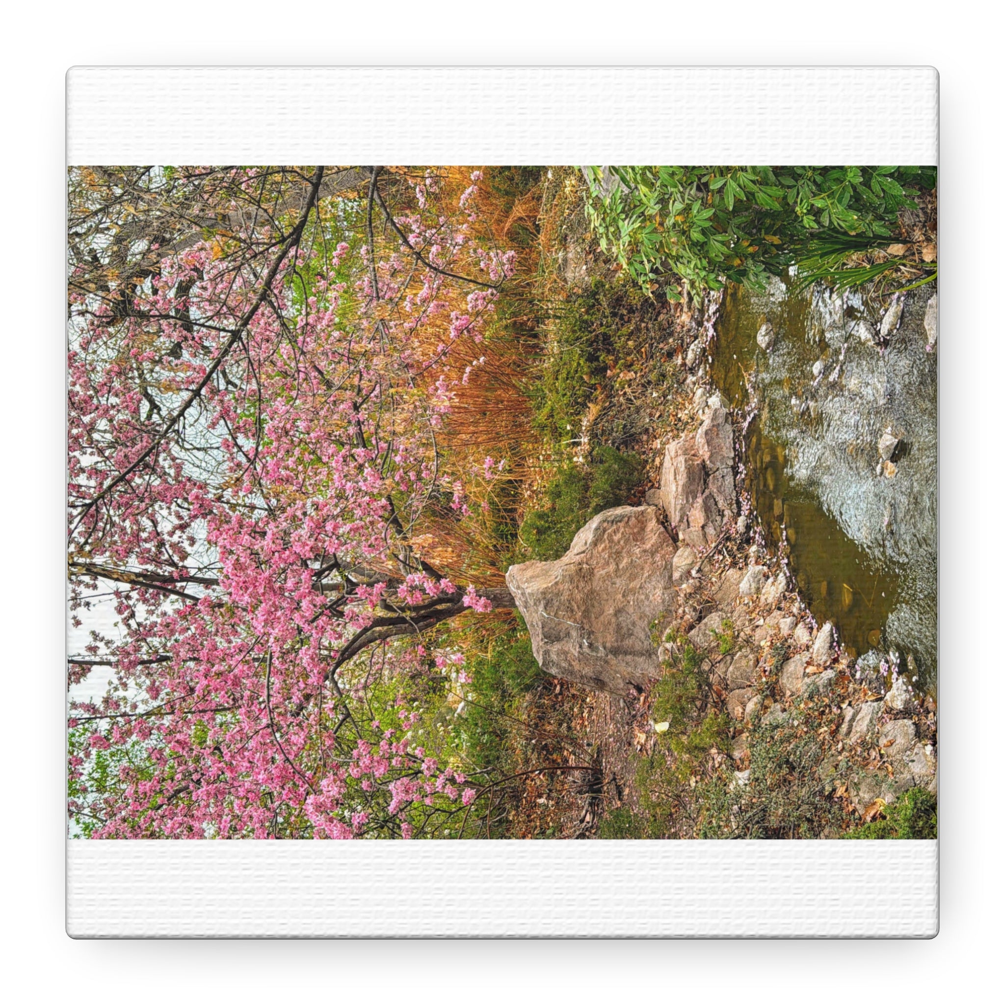 Blossoming Serenity Canvas Print, Floral Wall Art, Nature Decor, Home Aesthetic, Gift Idea for Garden Lovers, Spring Decor