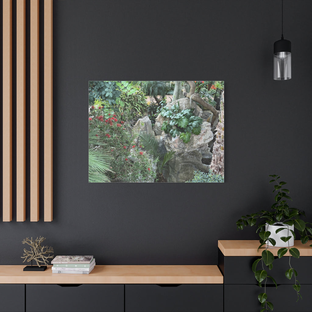 Garden Landscape Canvas Wall Art, Nature Decor, Home Decoration, Gift for Nature Lovers, Eco-Friendly Art, Botanical Wall Decor