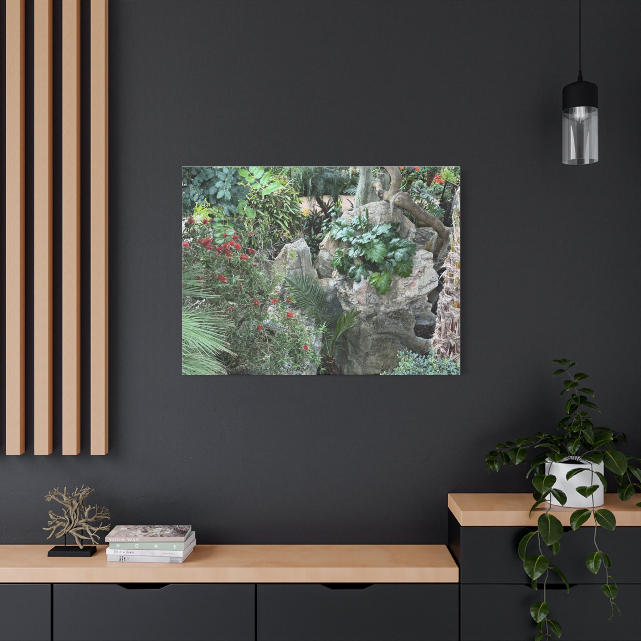 Garden Landscape Canvas Wall Art, Nature Decor, Home Decoration, Gift for Nature Lovers, Eco-Friendly Art, Botanical Wall Decor