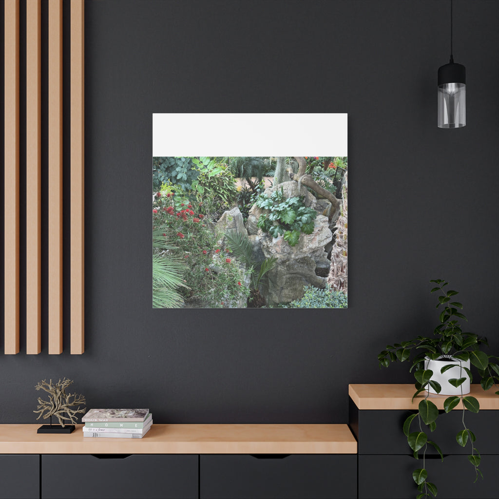 Garden Landscape Canvas Wall Art, Nature Decor, Home Decoration, Gift for Nature Lovers, Eco-Friendly Art, Botanical Wall Decor