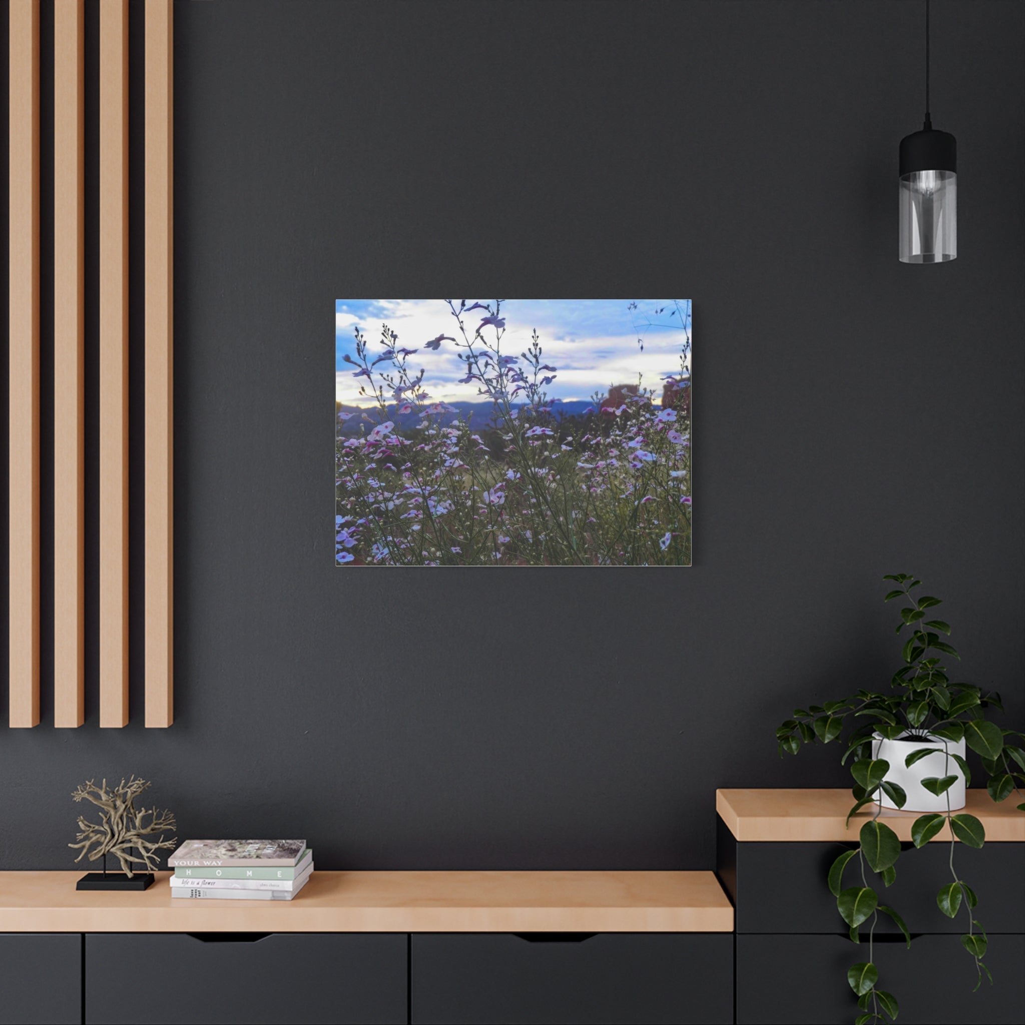 Floral Wall Art Canvas, Nature-Inspired Home Decor, Flower Print, Rustic Living Room, Gift for Gardeners, Boho Wall Art