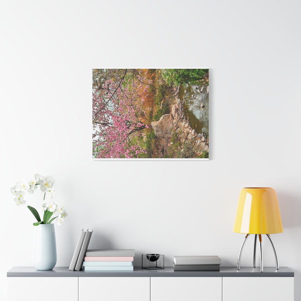Blossoming Serenity Canvas Print, Floral Wall Art, Nature Decor, Home Aesthetic, Gift Idea for Garden Lovers, Spring Decor
