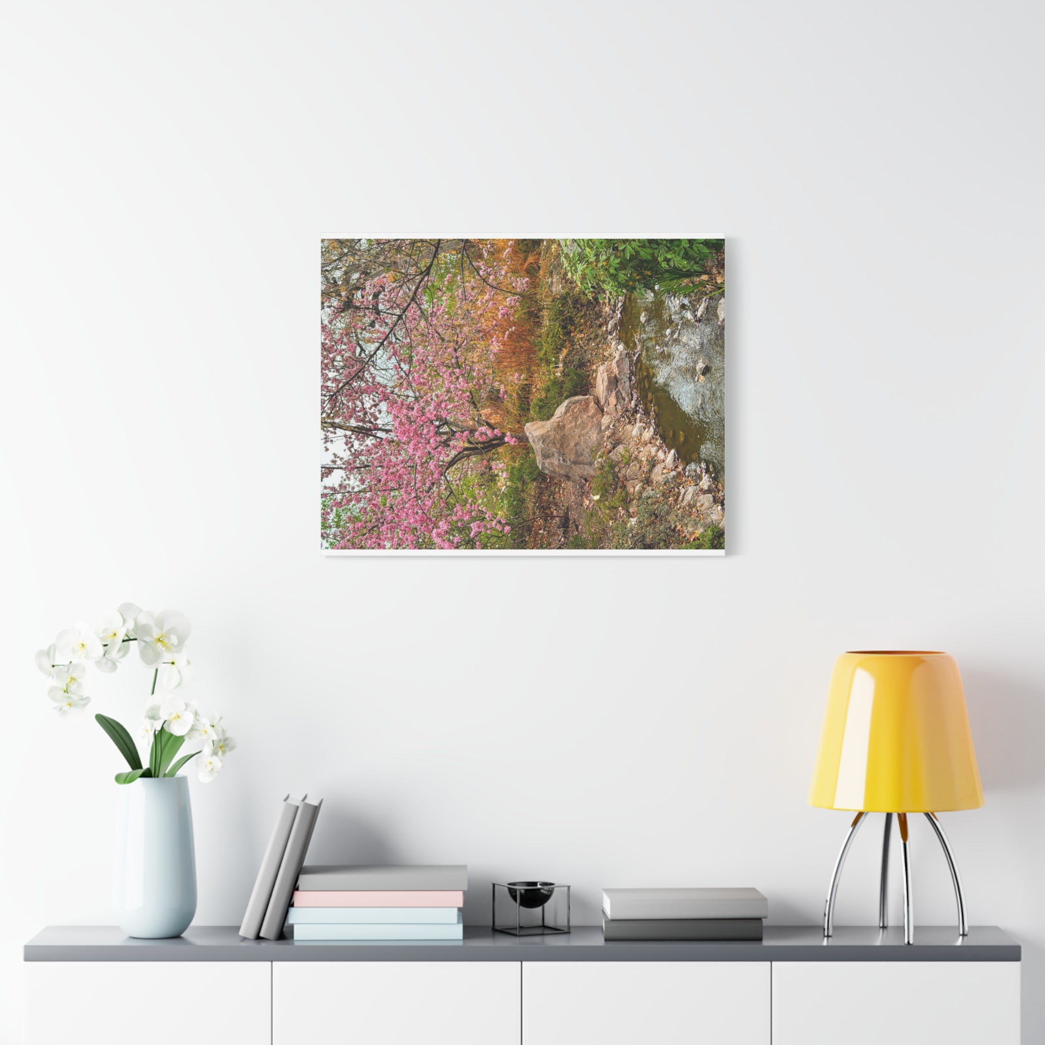Blossoming Serenity Canvas Print, Floral Wall Art, Nature Decor, Home Aesthetic, Gift Idea for Garden Lovers, Spring Decor