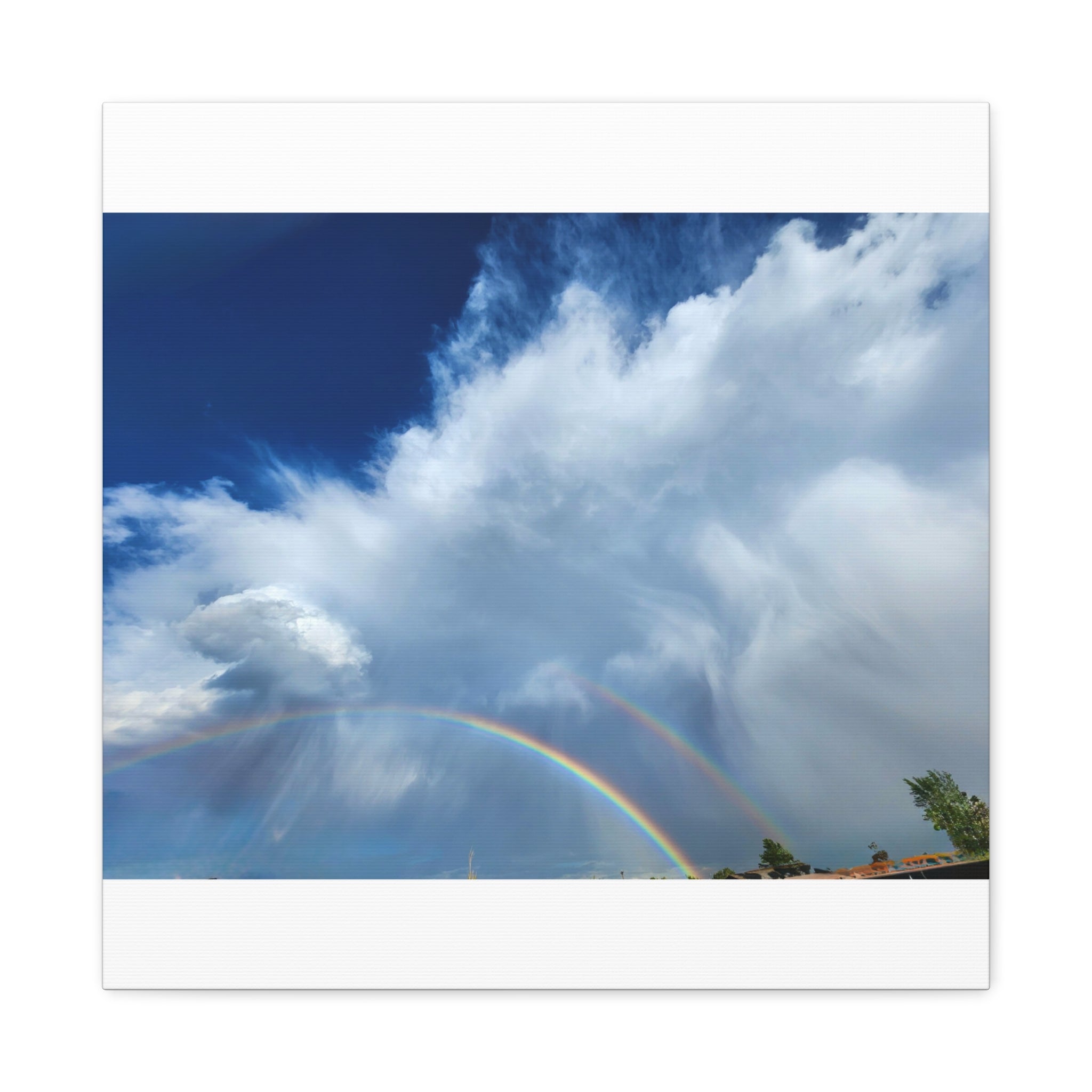 Rainbow Cloud Art Canvas Print, Stretched Wall Decor, Home/Office Art, Gift for Nature Lovers, Gallery Wall Accent