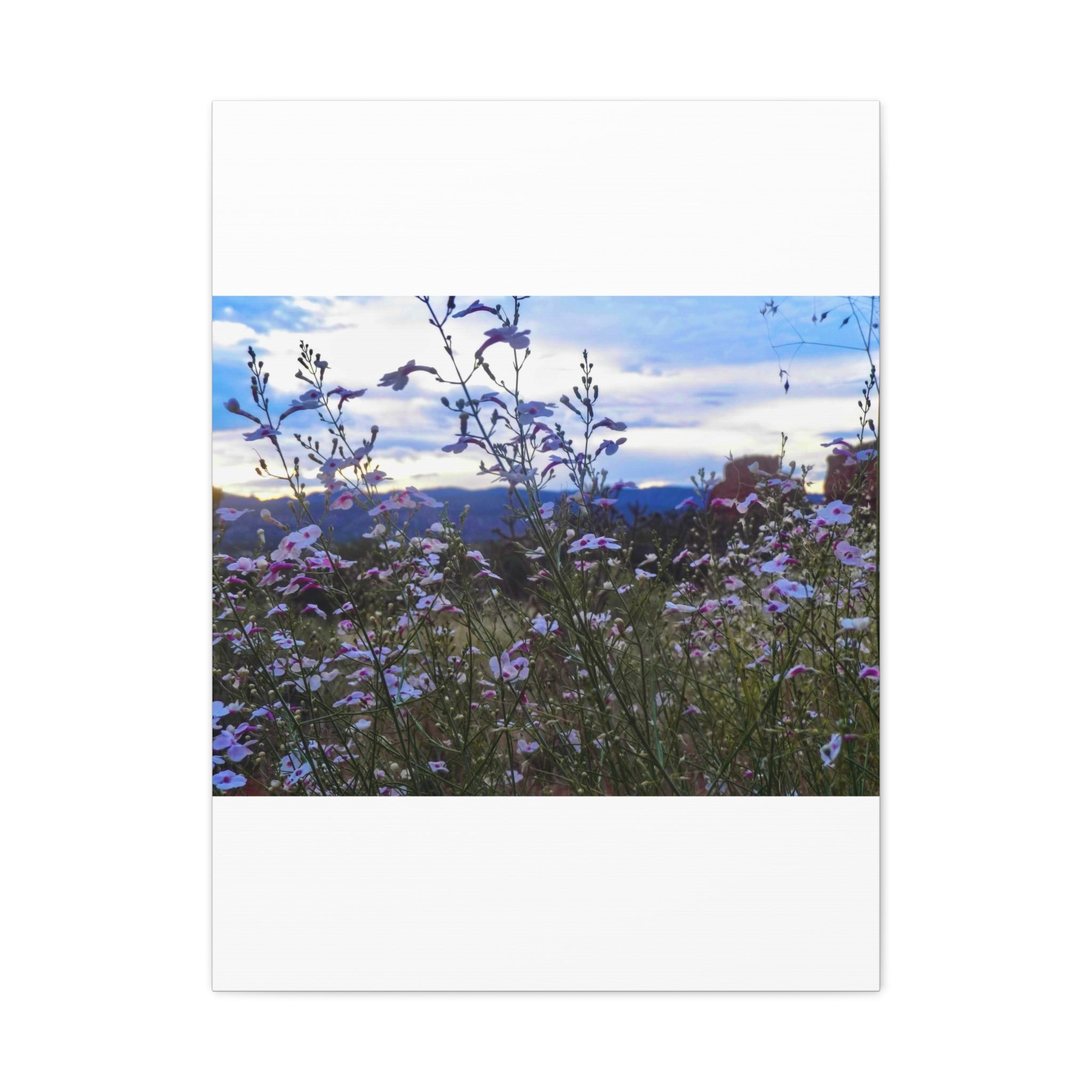 Floral Wall Art Canvas, Nature-Inspired Home Decor, Flower Print, Rustic Living Room, Gift for Gardeners, Boho Wall Art