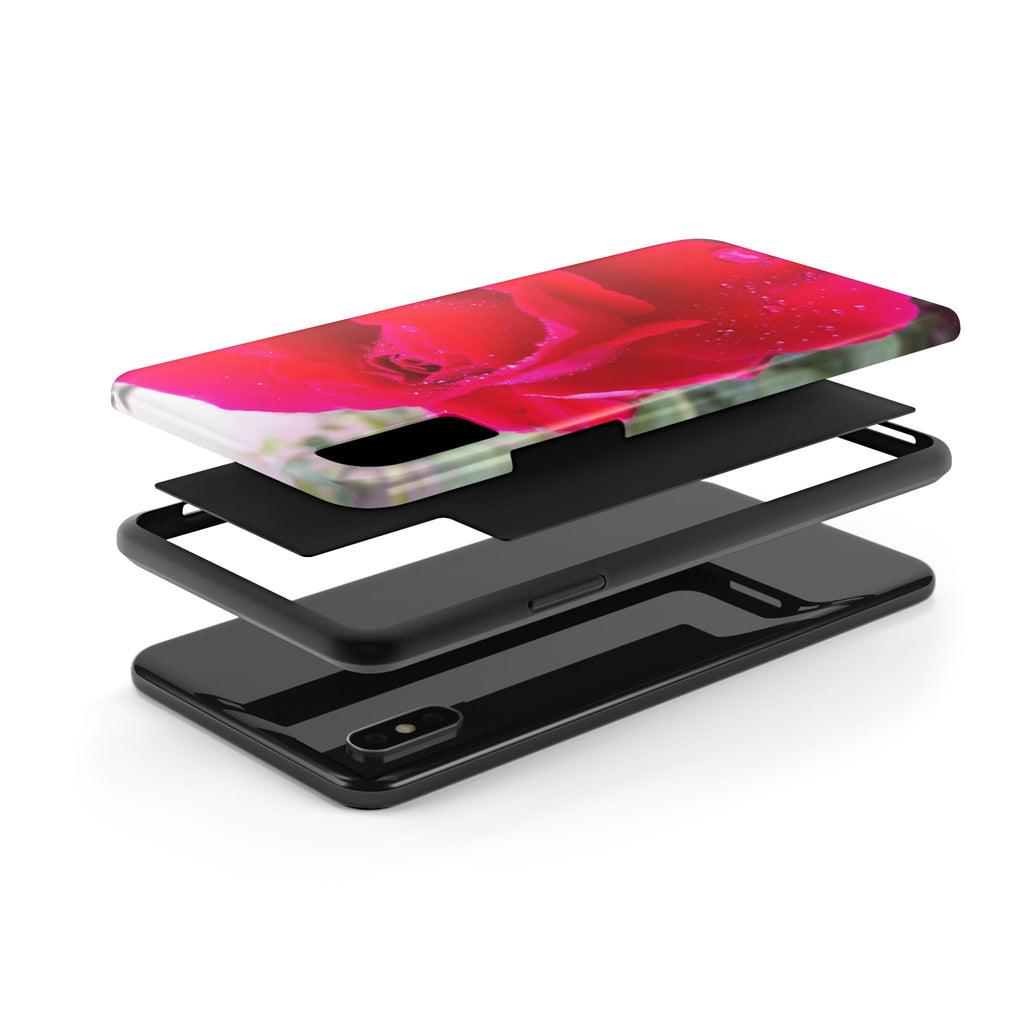 Flower Print Tough Phone Cases, Floral iPhone Case, Durable Mobile Covers, Unique Gift for Her, Birthday Present, Rose Design