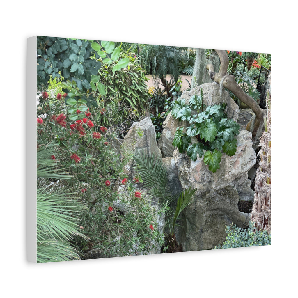 Garden Landscape Canvas Wall Art, Nature Decor, Home Decoration, Gift for Nature Lovers, Eco-Friendly Art, Botanical Wall Decor