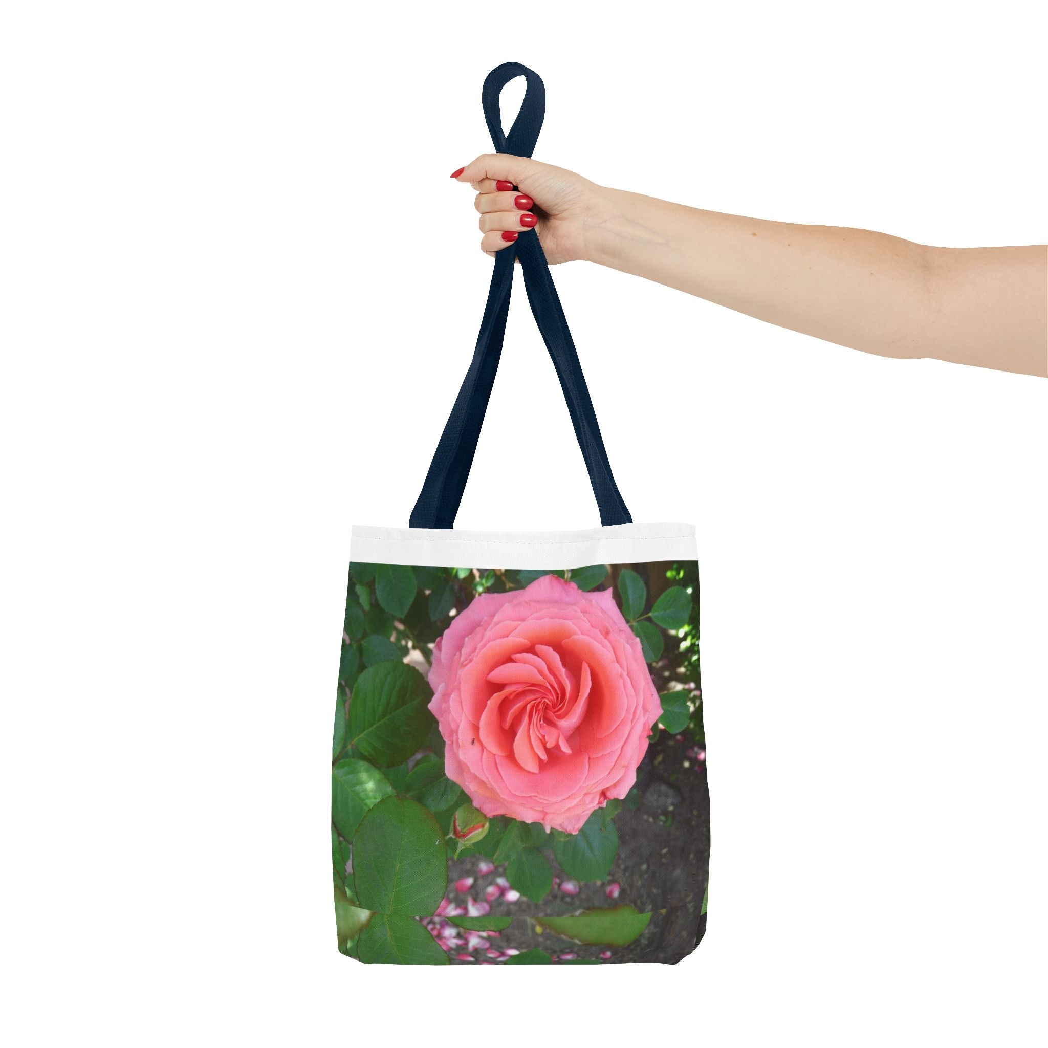 Floral Rose Tote Bag, Stylish Shopping Bag, Eco-Friendly Tote, Gift for Her, Summer Outing Accessory