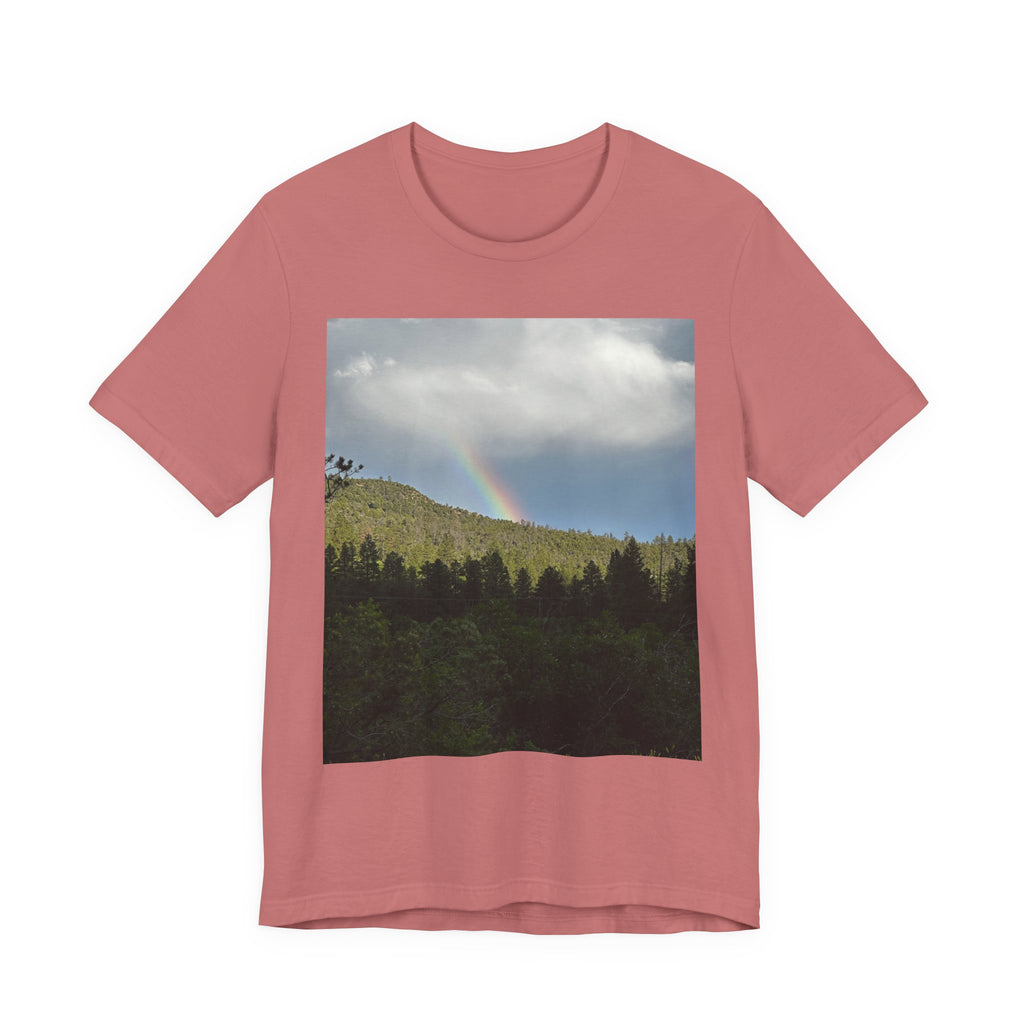 Rainbow Mountain Unisex Tee | Nature Lover Gift, Outdoor Adventure Wear, Cozy Casual Style, Cool Nature Shirt, Summer Tee