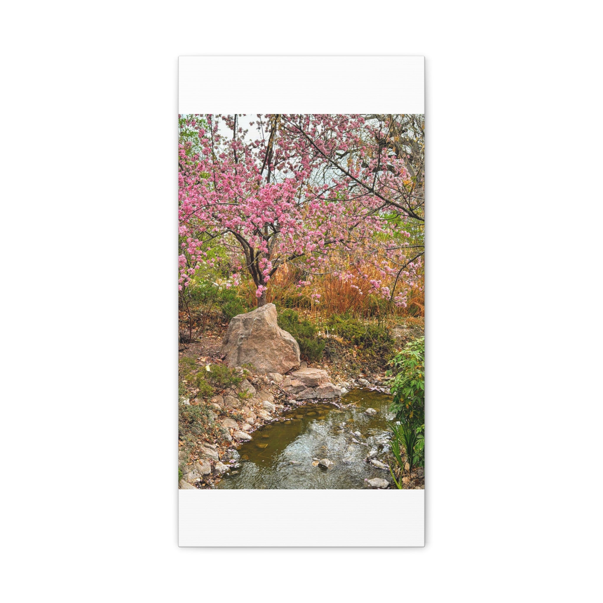 Canvas Wall Art, Pink Blossom Landscape Decor, Nature Photograph, Floral Print, Spring Home Decor, Gift for Nature Lovers