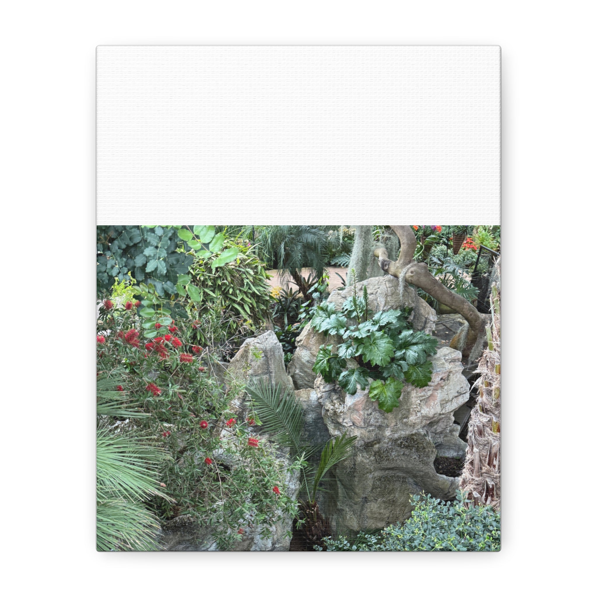 Garden Landscape Canvas Wall Art, Nature Decor, Home Decoration, Gift for Nature Lovers, Eco-Friendly Art, Botanical Wall Decor