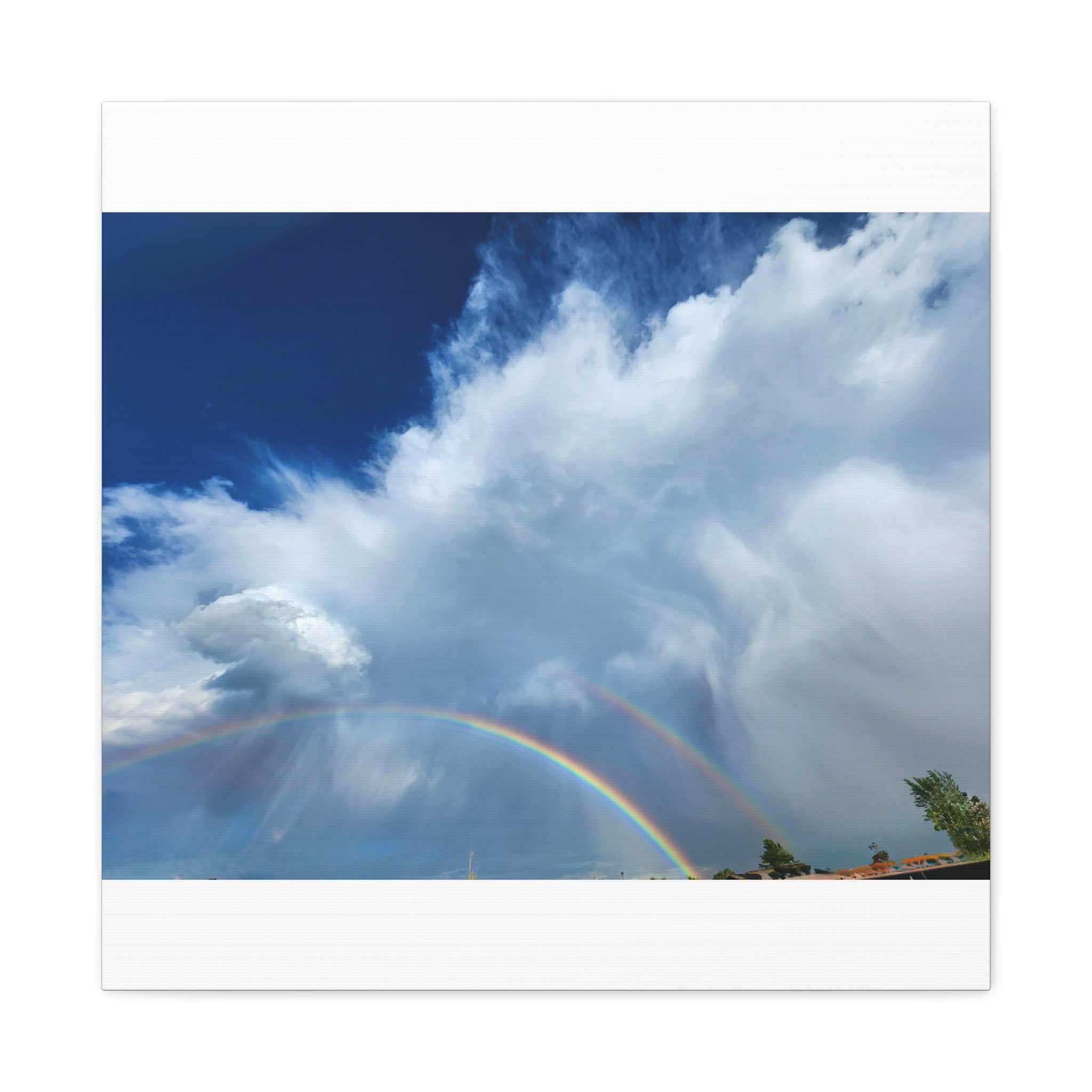 Rainbow Cloud Art Canvas Print, Stretched Wall Decor, Home/Office Art, Gift for Nature Lovers, Gallery Wall Accent