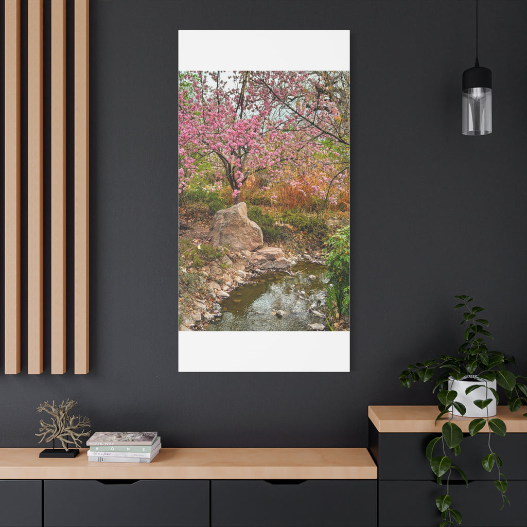 Canvas Wall Art, Pink Blossom Landscape Decor, Nature Photograph, Floral Print, Spring Home Decor, Gift for Nature Lovers