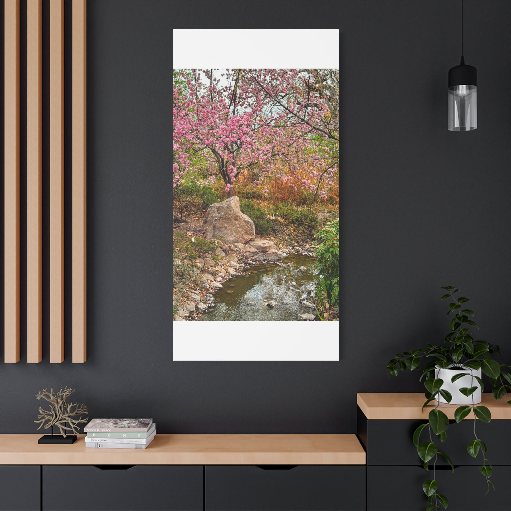 Canvas Wall Art, Pink Blossom Landscape Decor, Nature Photograph, Floral Print, Spring Home Decor, Gift for Nature Lovers