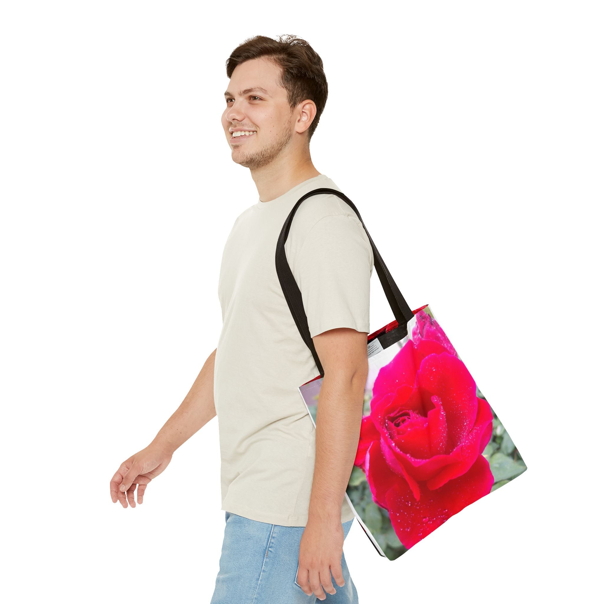 Vibrant Floral Tote Bag | Artistic Rose Design for Everyday Use, Eco-Friendly Shopping, Perfect Gift for Garden Lovers