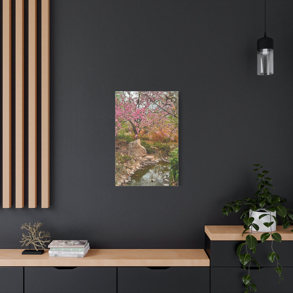 Canvas Wall Art, Pink Blossom Landscape Decor, Nature Photograph, Floral Print, Spring Home Decor, Gift for Nature Lovers