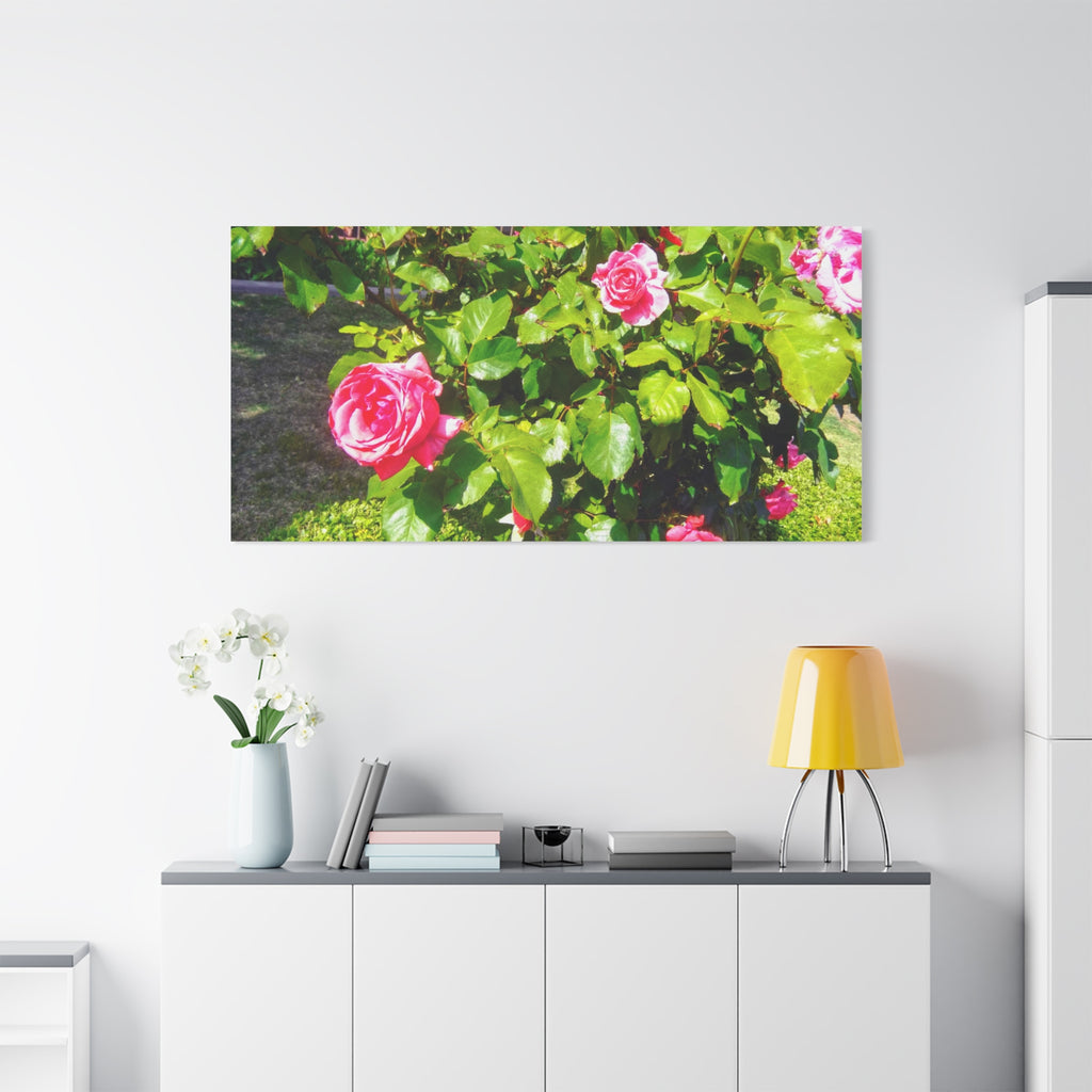 Floral Canvas Wall Art, Pink Rose Decor, Home Gallery Piece, Flower Photography, Garden Wall Decor, Floral Print