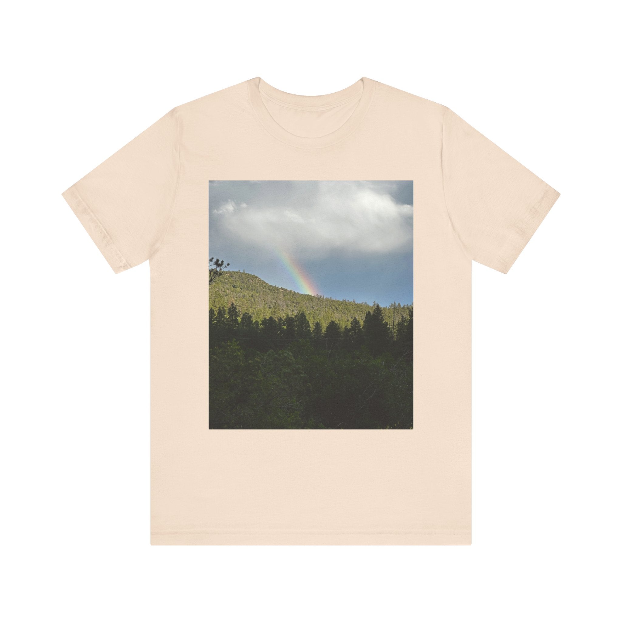 Unisex Rainbow Mountains Tee - Nature Lover Gift, Outdoor Apparel, Graphic Tee, Adventure Shirt, Eco-Friendly Top