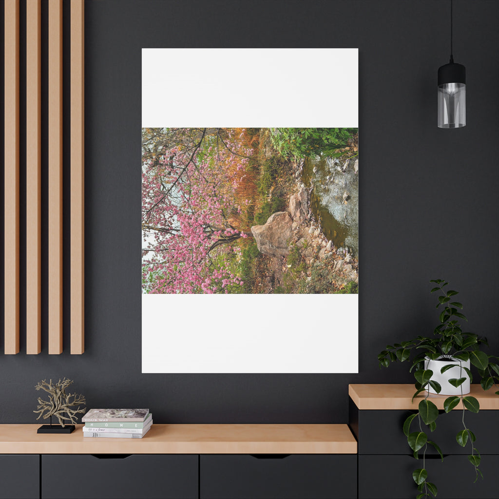 Blossoming Serenity Canvas Print, Floral Wall Art, Nature Decor, Home Aesthetic, Gift Idea for Garden Lovers, Spring Decor