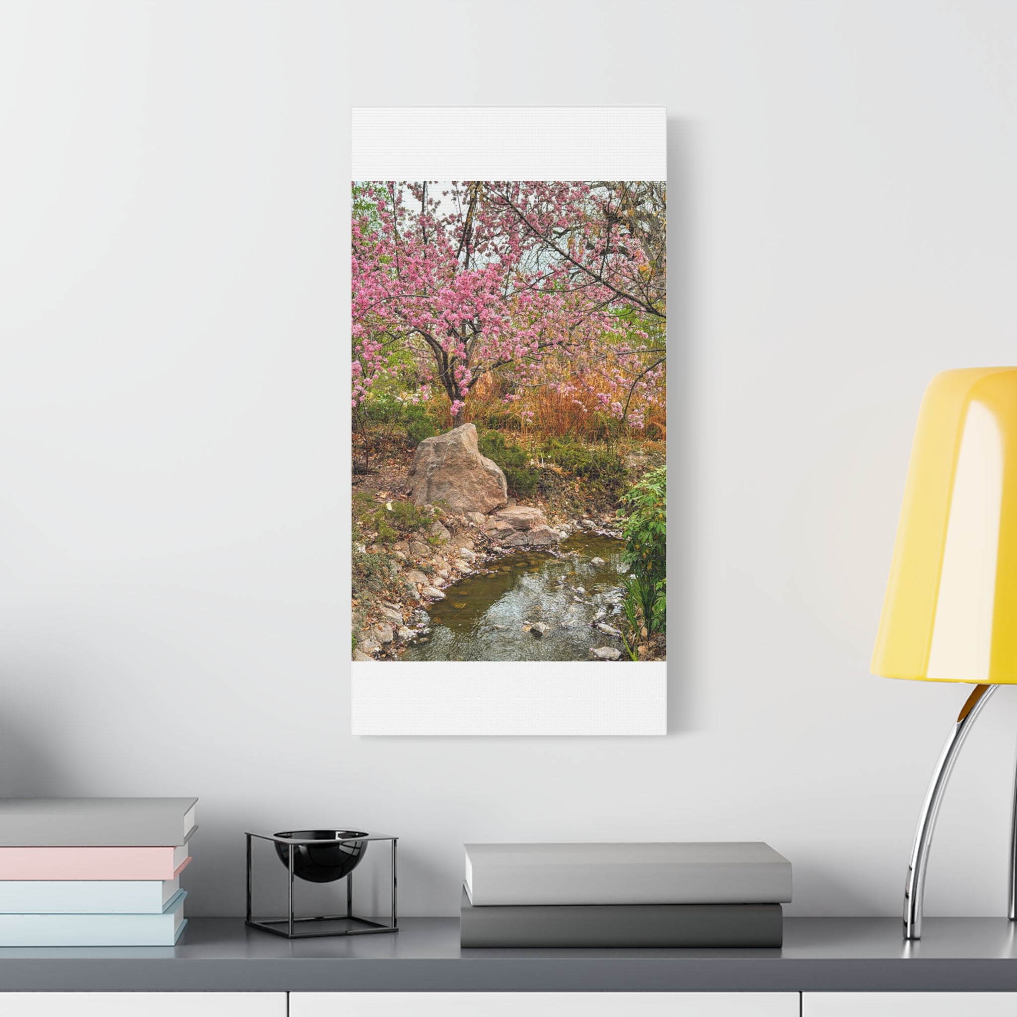 Canvas Wall Art, Pink Blossom Landscape Decor, Nature Photograph, Floral Print, Spring Home Decor, Gift for Nature Lovers