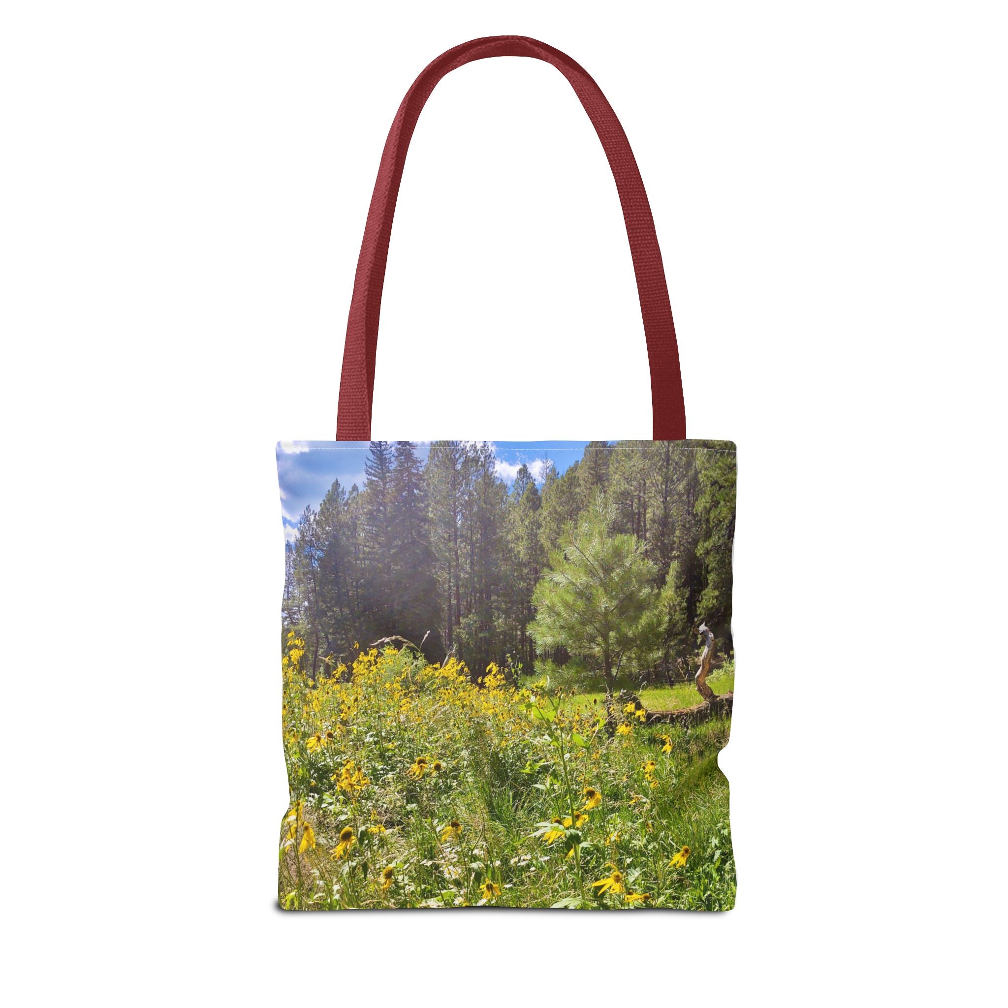 Nature-Inspired Tote Bag, Eco-Friendly Shopping Bag, Flower Print Purse, Gift for Nature Lovers, Summer Picnic Carrier