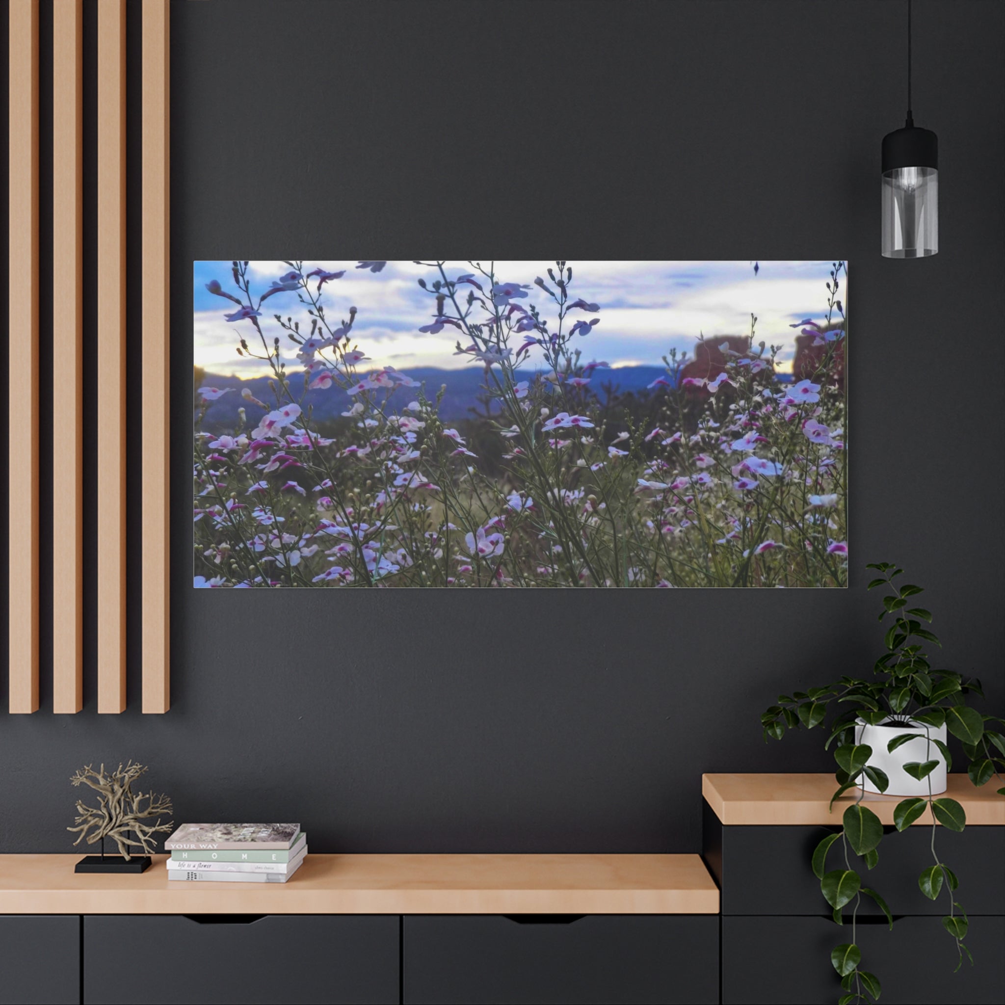 Floral Wall Art Canvas, Nature-Inspired Home Decor, Flower Print, Rustic Living Room, Gift for Gardeners, Boho Wall Art