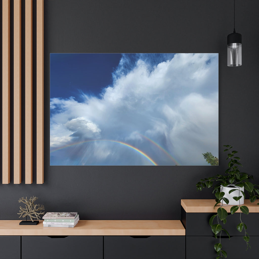 Rainbow Cloud Art Canvas Print, Stretched Wall Decor, Home/Office Art, Gift for Nature Lovers, Gallery Wall Accent