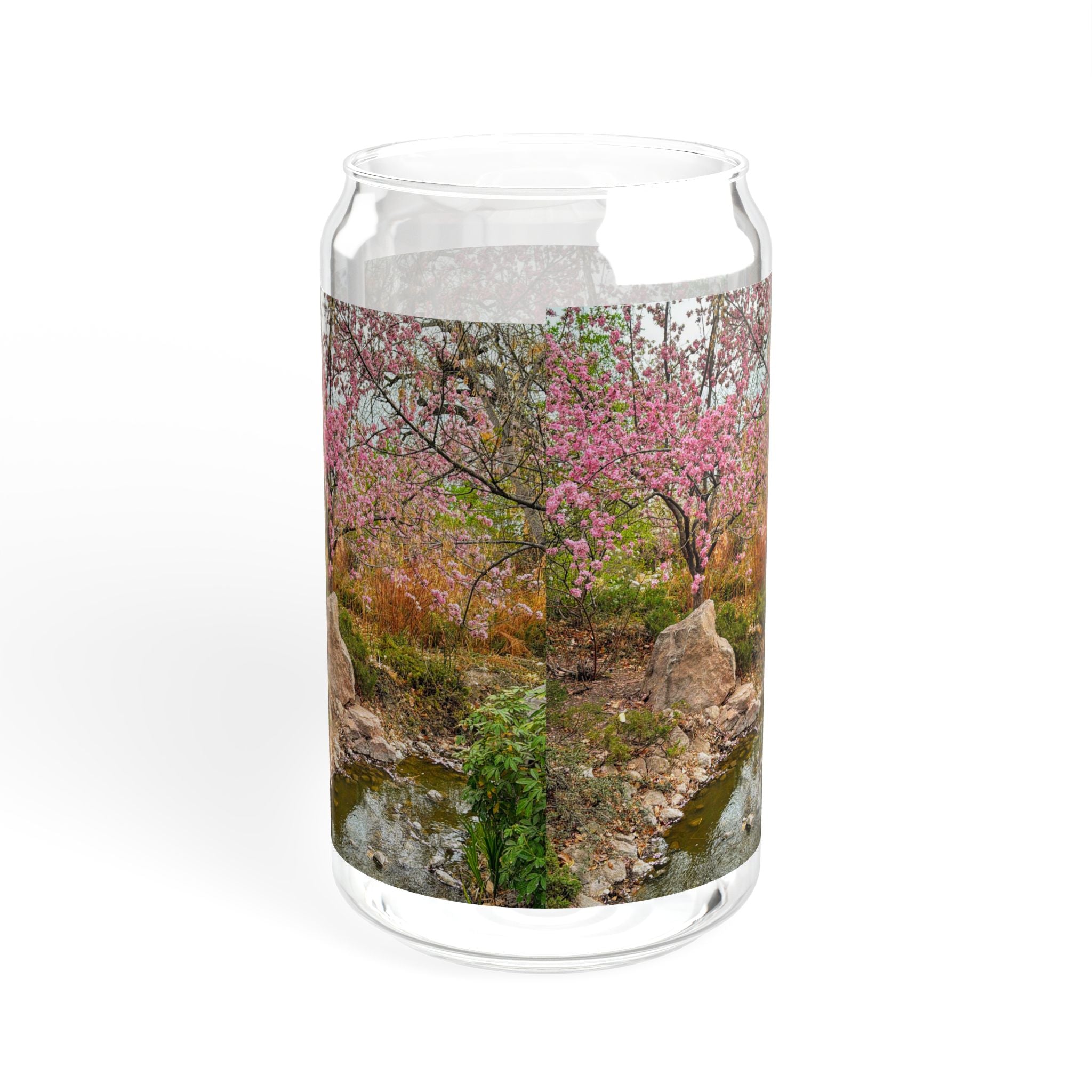 Nature-Inspired Sipper Glass with Bamboo Lid | Eco-Friendly Drinkware for Refreshing Beverages, Perfect for Summer, Picnics, and Gifts