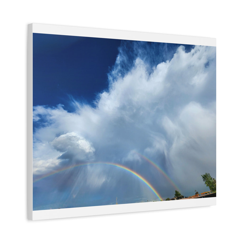 Rainbow Cloud Art Canvas Print, Stretched Wall Decor, Home/Office Art, Gift for Nature Lovers, Gallery Wall Accent