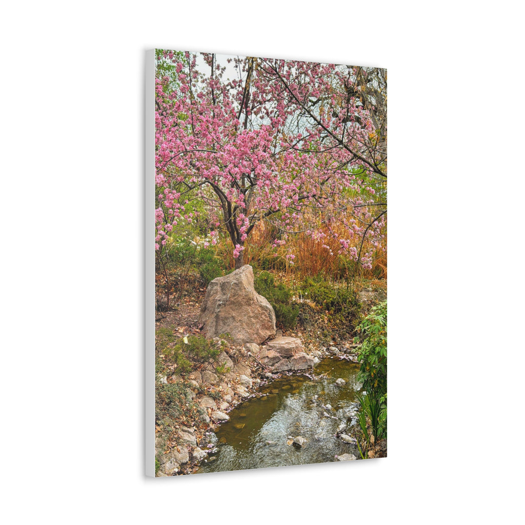 Canvas Wall Art, Pink Blossom Landscape Decor, Nature Photograph, Floral Print, Spring Home Decor, Gift for Nature Lovers