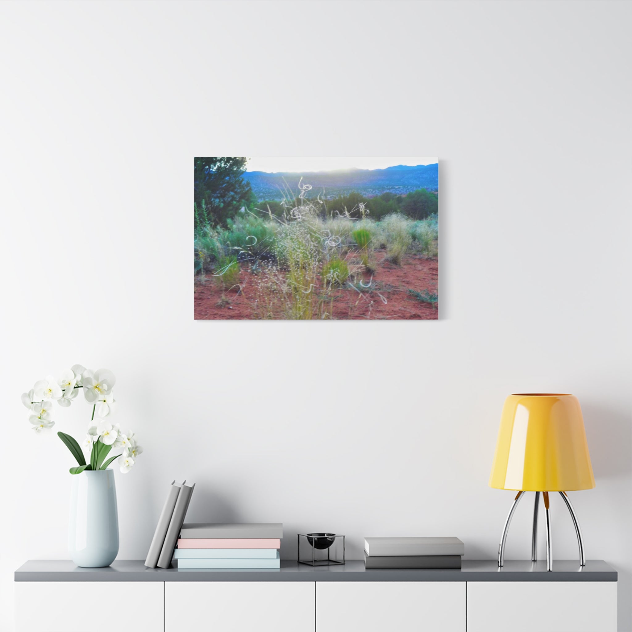 Serene Desert Landscape Canvas Print, Nature Wall Art, Home Decor, Gift for Nature Lovers, Rustic Art for Living Room, Boho Decor