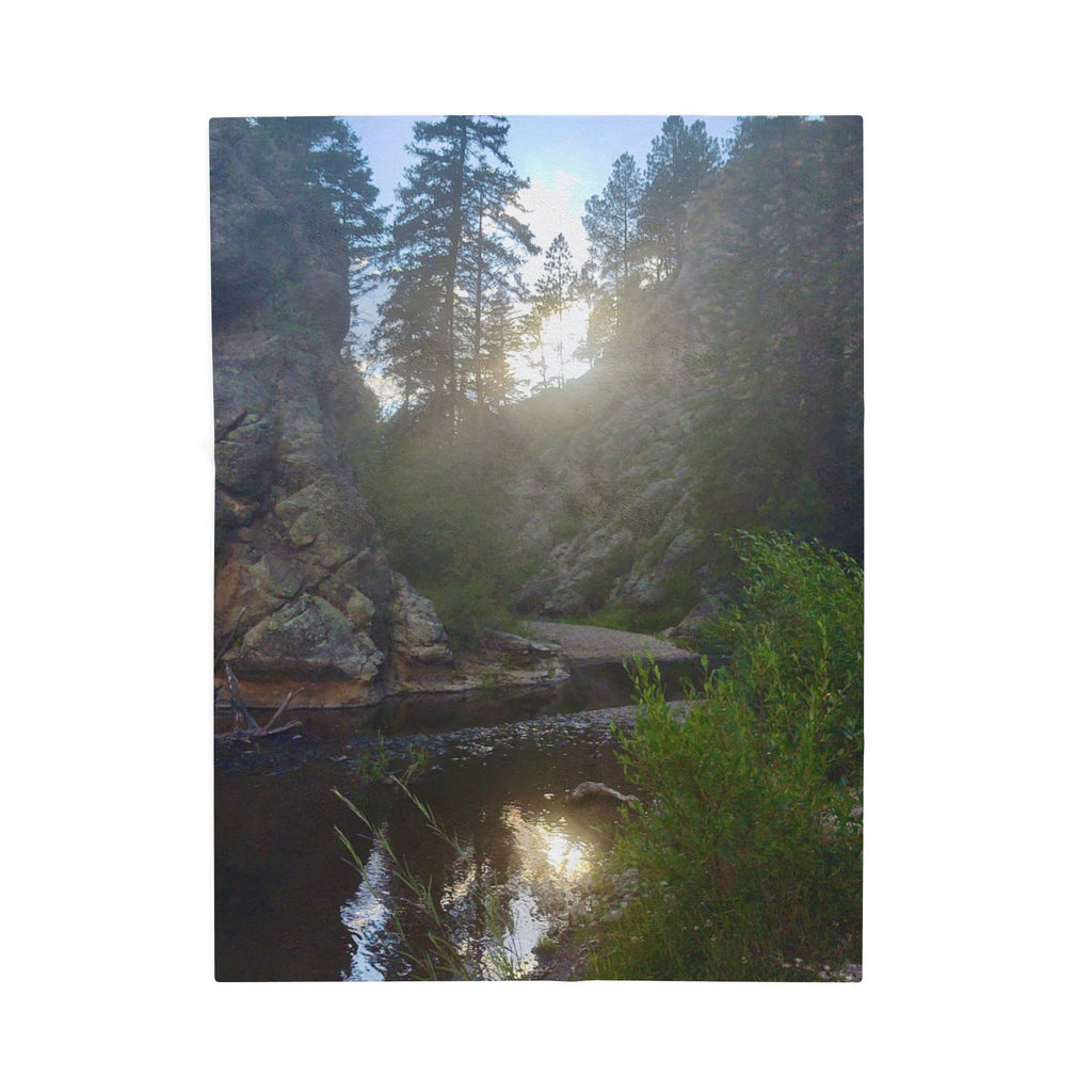 Serene Nature Velveteen Plush Blanket | Cozy Gift for Nature Lovers, Home Decor, Camping Accessories, Soft Throw