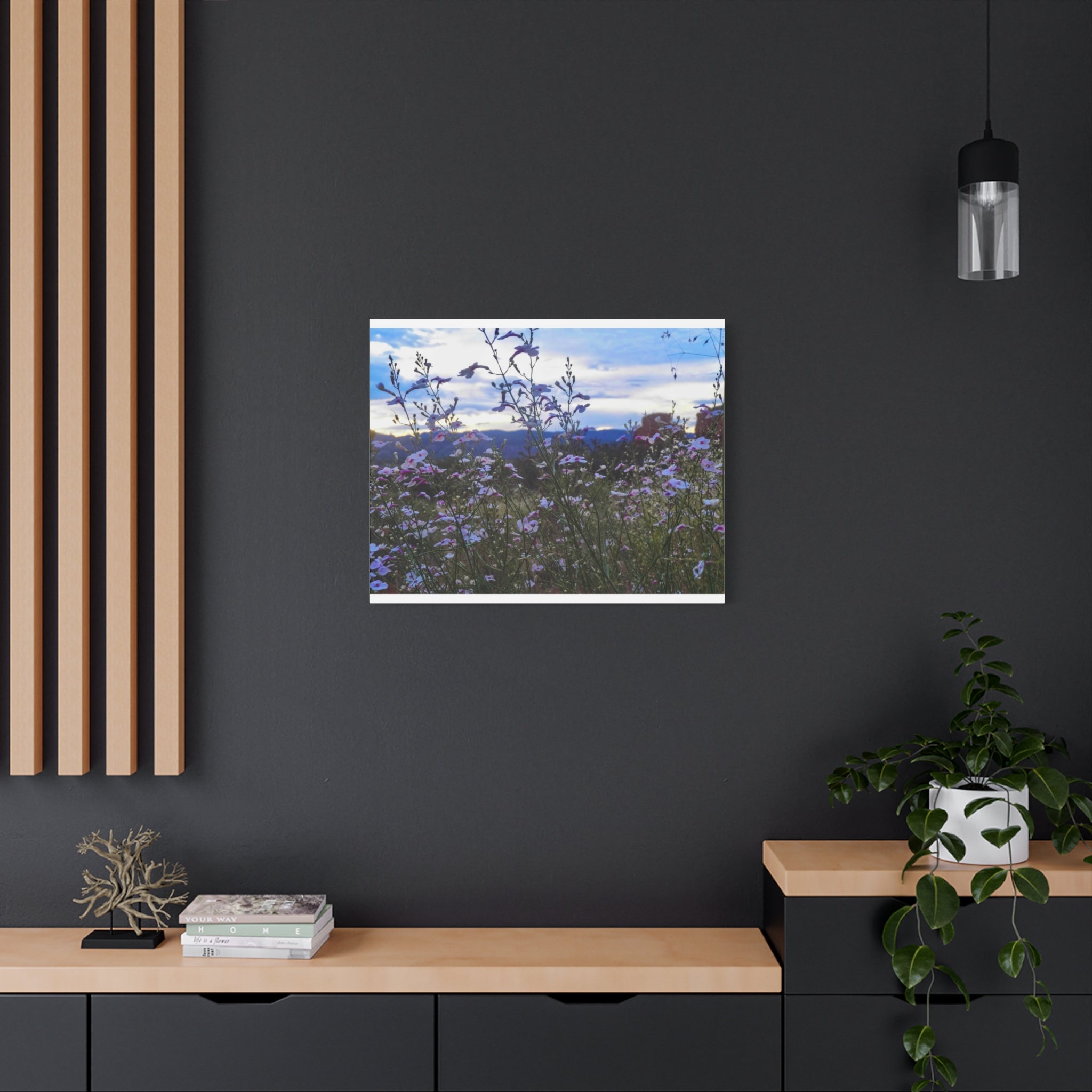 Floral Wall Art Canvas, Nature-Inspired Home Decor, Flower Print, Rustic Living Room, Gift for Gardeners, Boho Wall Art