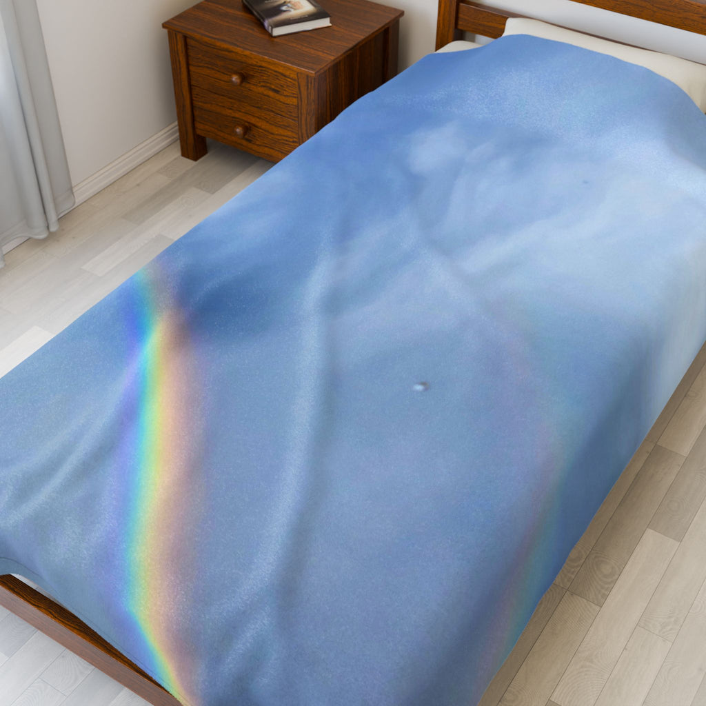Cozy Velveteen Plush Blanket | Soft Rainbow Throw, Perfect for Home Decor, Gifts, Cozy Evenings & Snuggly Celebrations