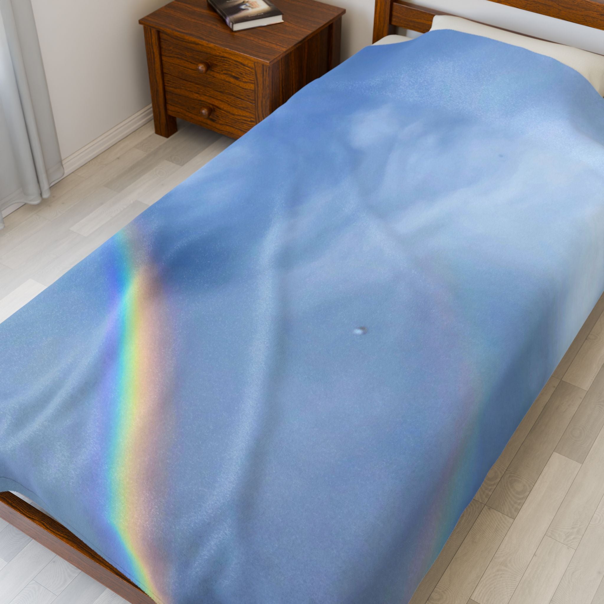 Cozy Velveteen Plush Blanket | Soft Rainbow Throw, Perfect for Home Decor, Gifts, Cozy Evenings & Snuggly Celebrations
