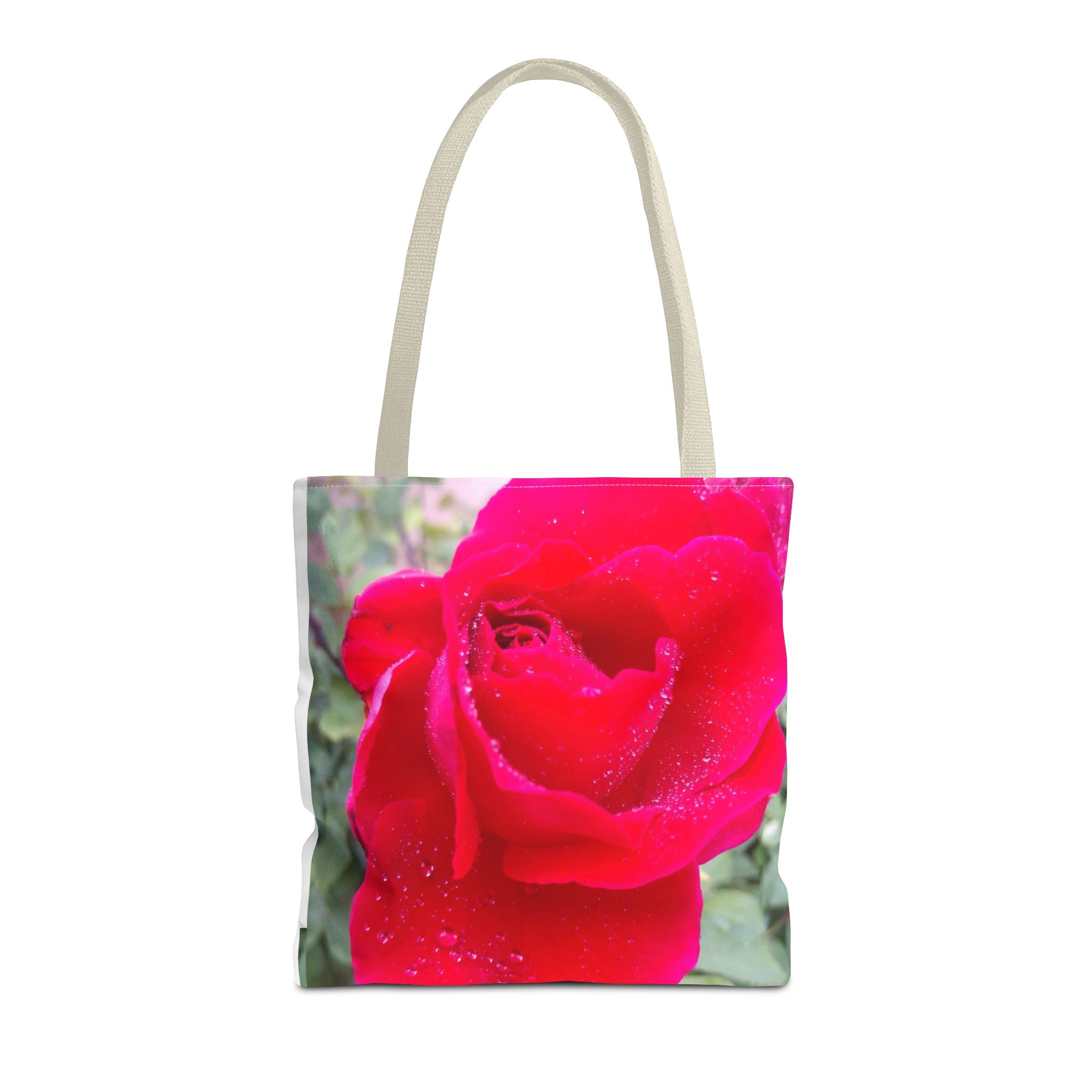 Vibrant Floral Tote Bag - Eco-Friendly Canvas, Perfect for Shopping, Beach Days, or Gift Giving - Rose Design