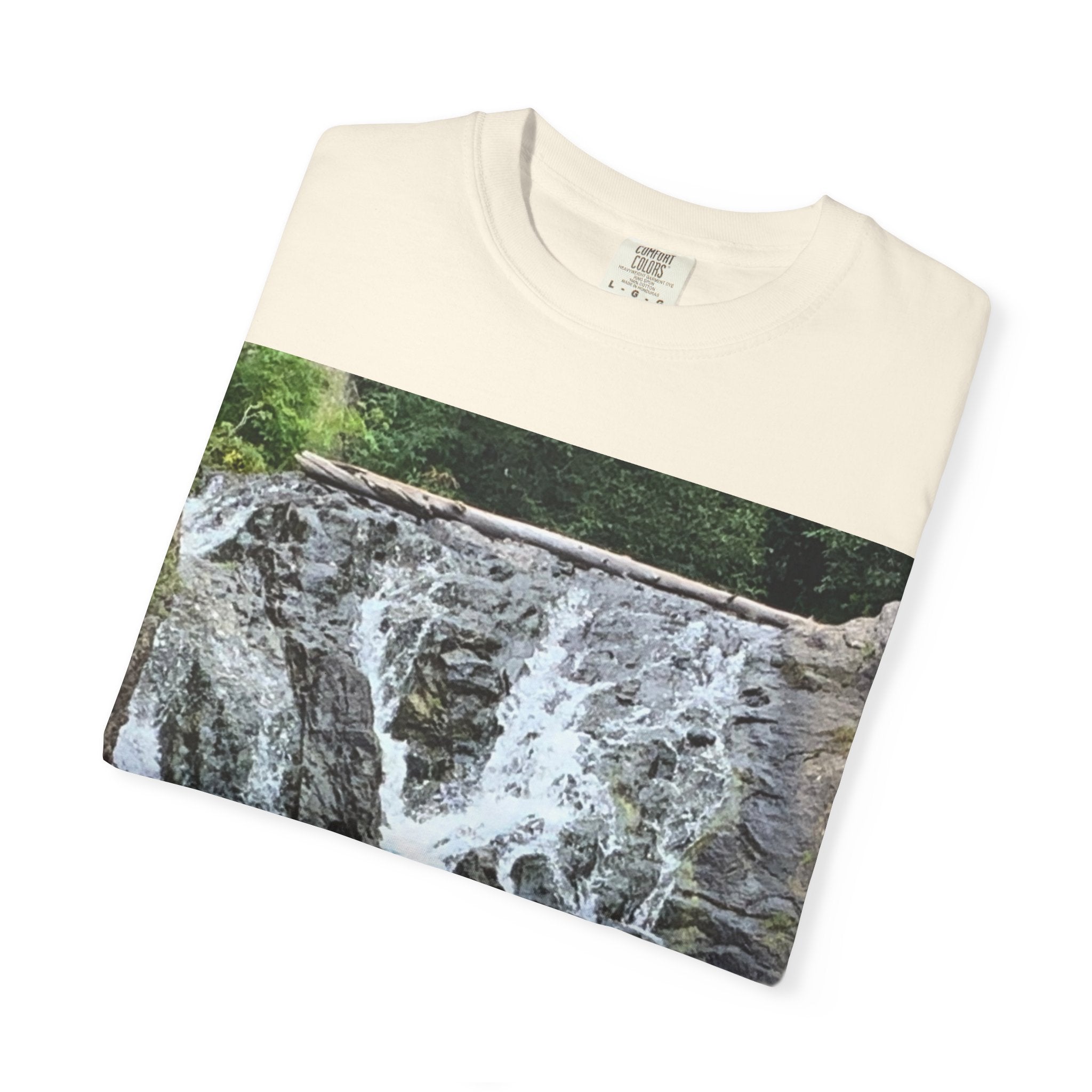 Nature-Inspired Unisex T-Shirt, Waterfall Tee, Outdoor Adventure Shirt, Casual Summer Top, Eco-Friendly Gift