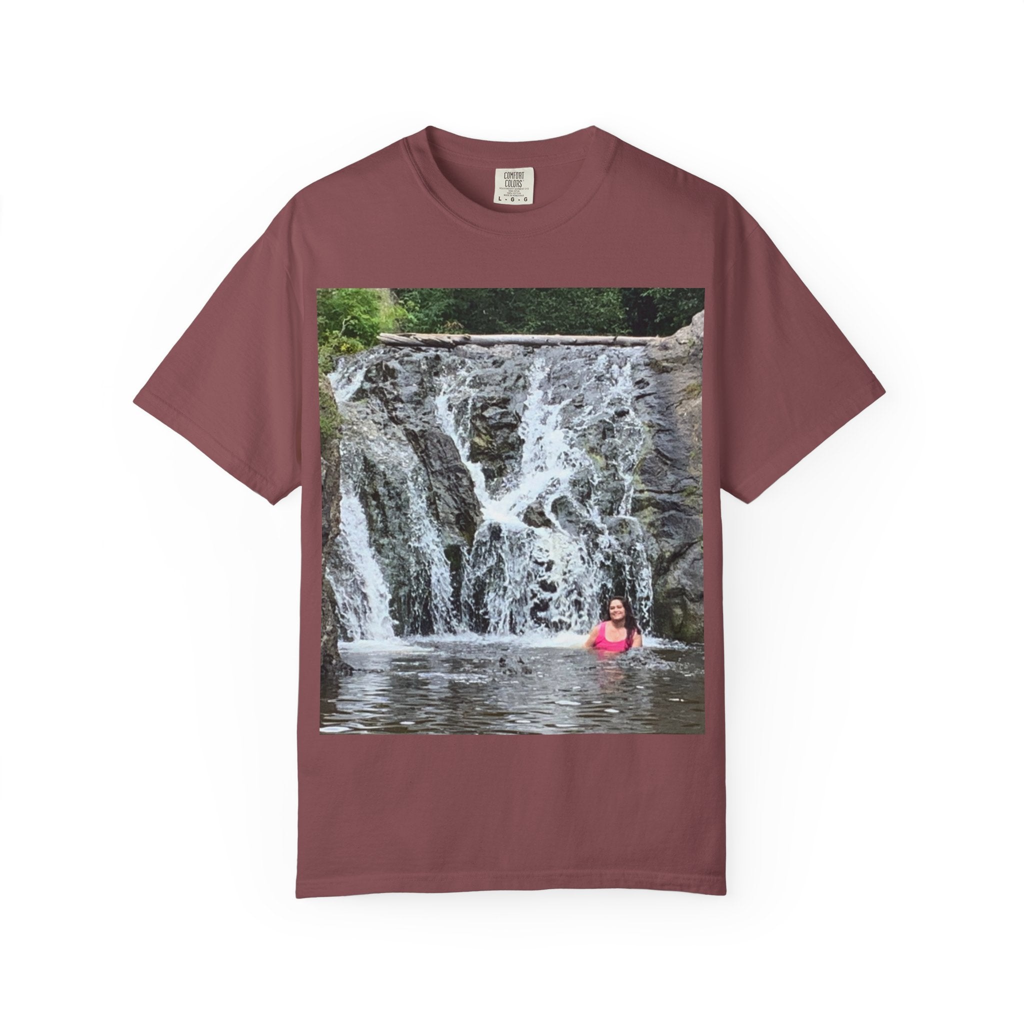 Nature-Inspired Unisex T-Shirt, Waterfall Tee, Outdoor Adventure Shirt, Casual Summer Top, Eco-Friendly Gift