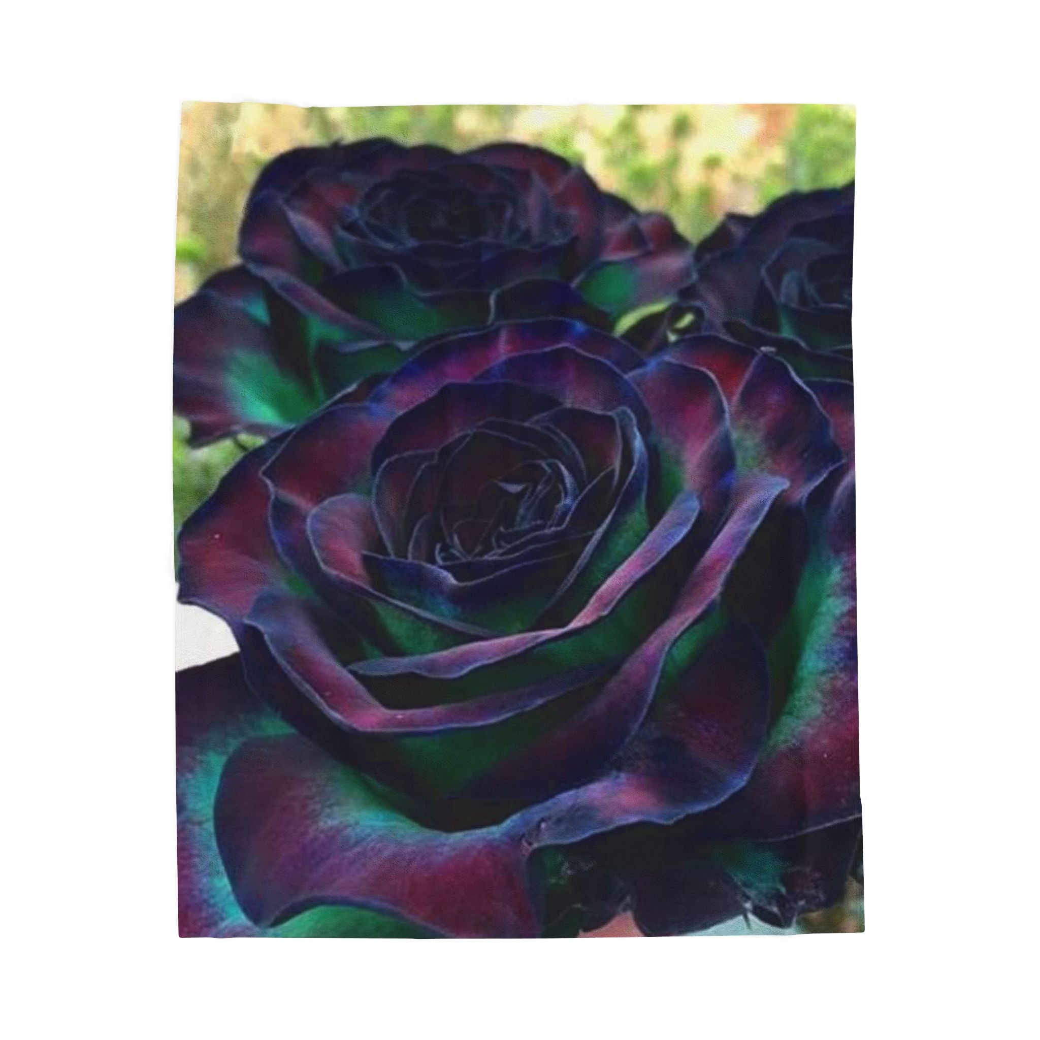 Elegant Rose Velveteen Plush Blanket | Cozy Decorative Throw, Gift for Her, Home Decor, Wedding Present, Soft Floral Blanket