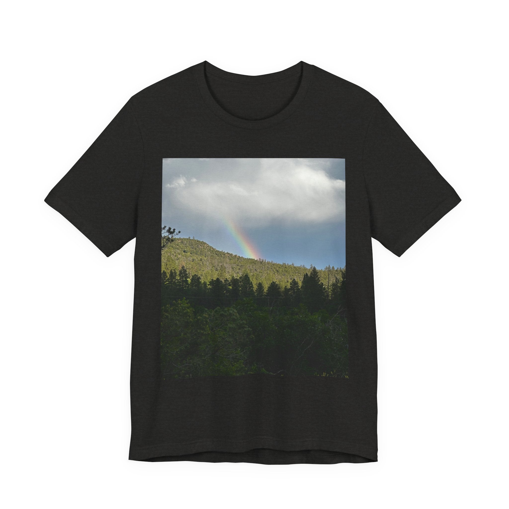 Unisex Rainbow Mountains Tee - Nature Lover Gift, Outdoor Apparel, Graphic Tee, Adventure Shirt, Eco-Friendly Top